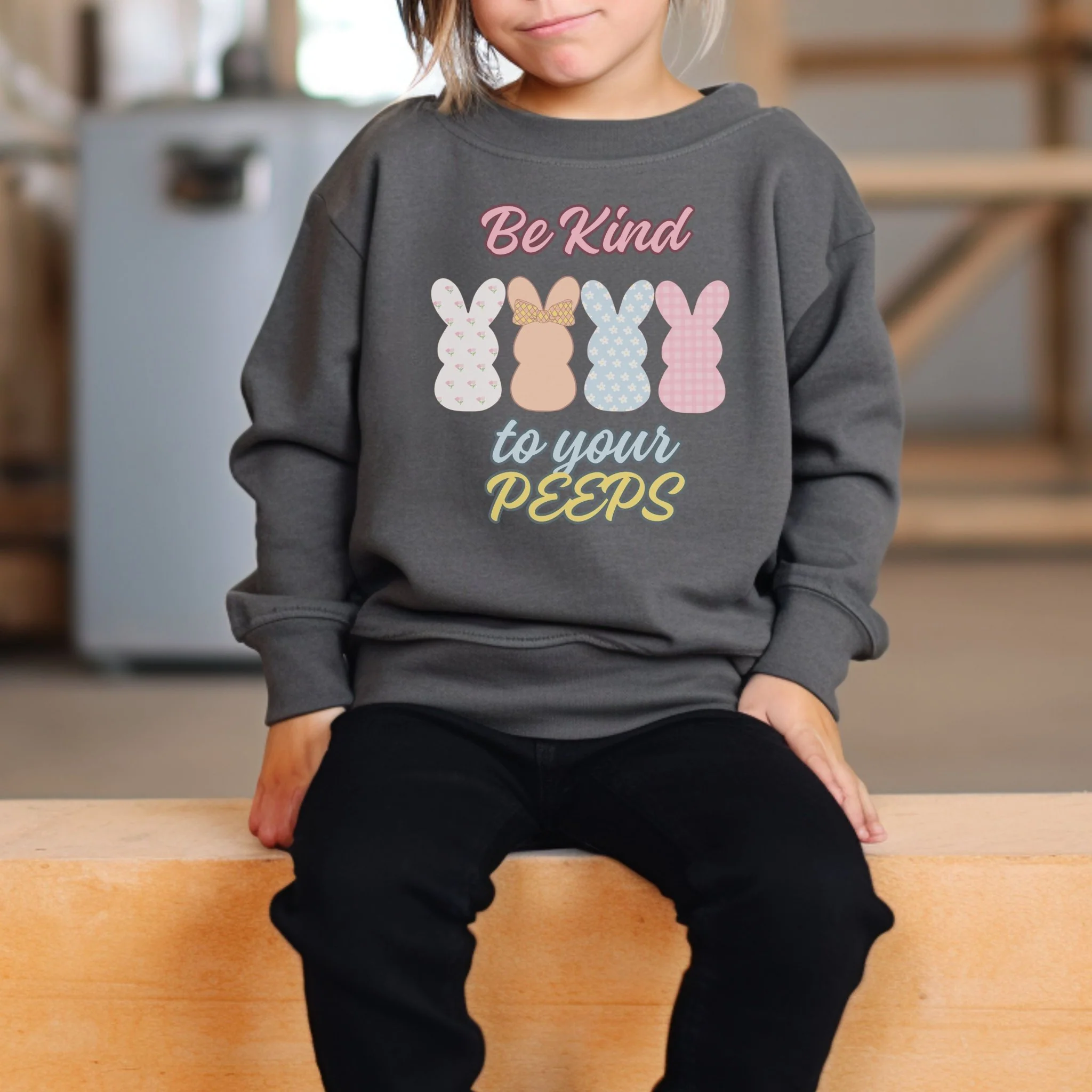 Be Kind Youth Crewneck Sweatshirt - Image 3
