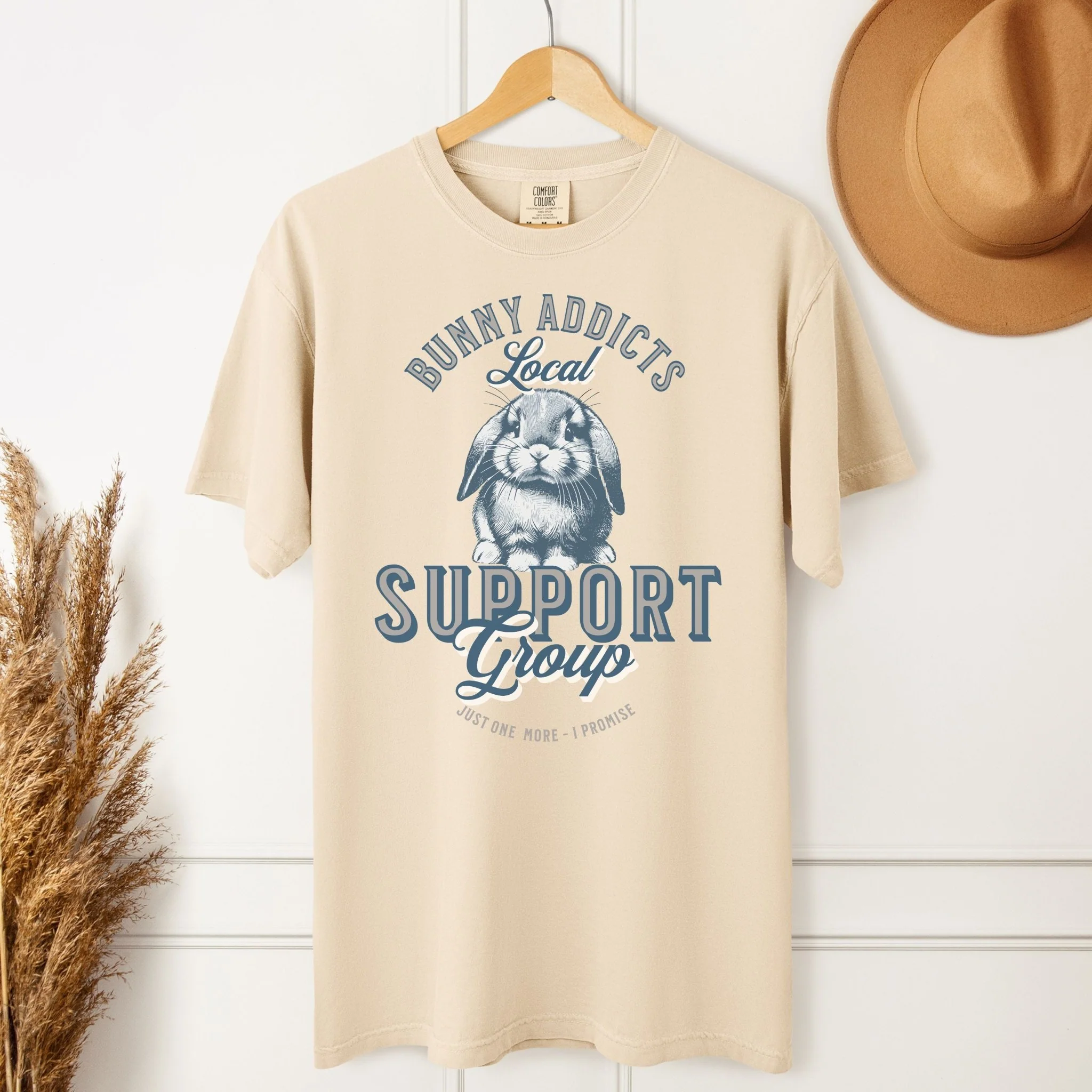 Bunny Addicts Support Group-Lop Unisex Garment-dyed Heavyweight T-Shirt - Image 5