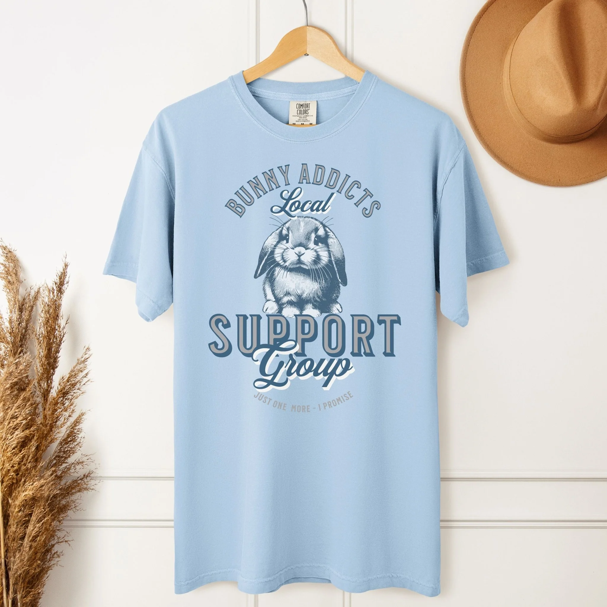 Bunny Addicts Support Group-Lop Unisex Garment-dyed Heavyweight T-Shirt - Image 6