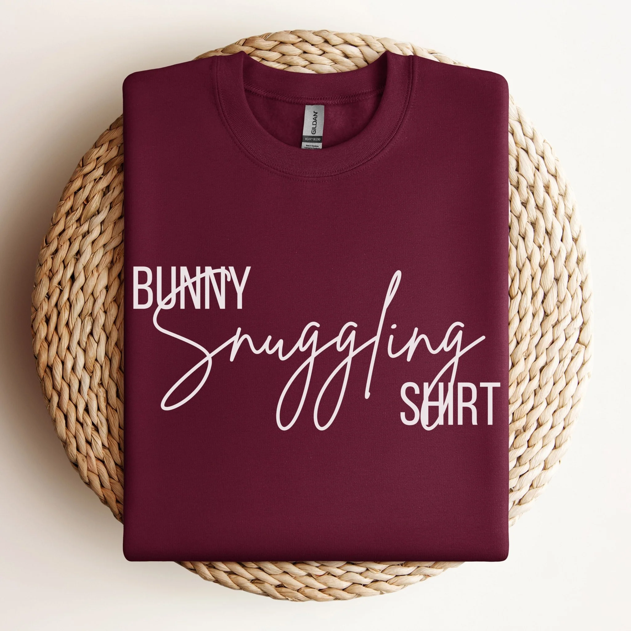 Bunny Snuggling Shirt Unisex Sweatshirt - Image 8
