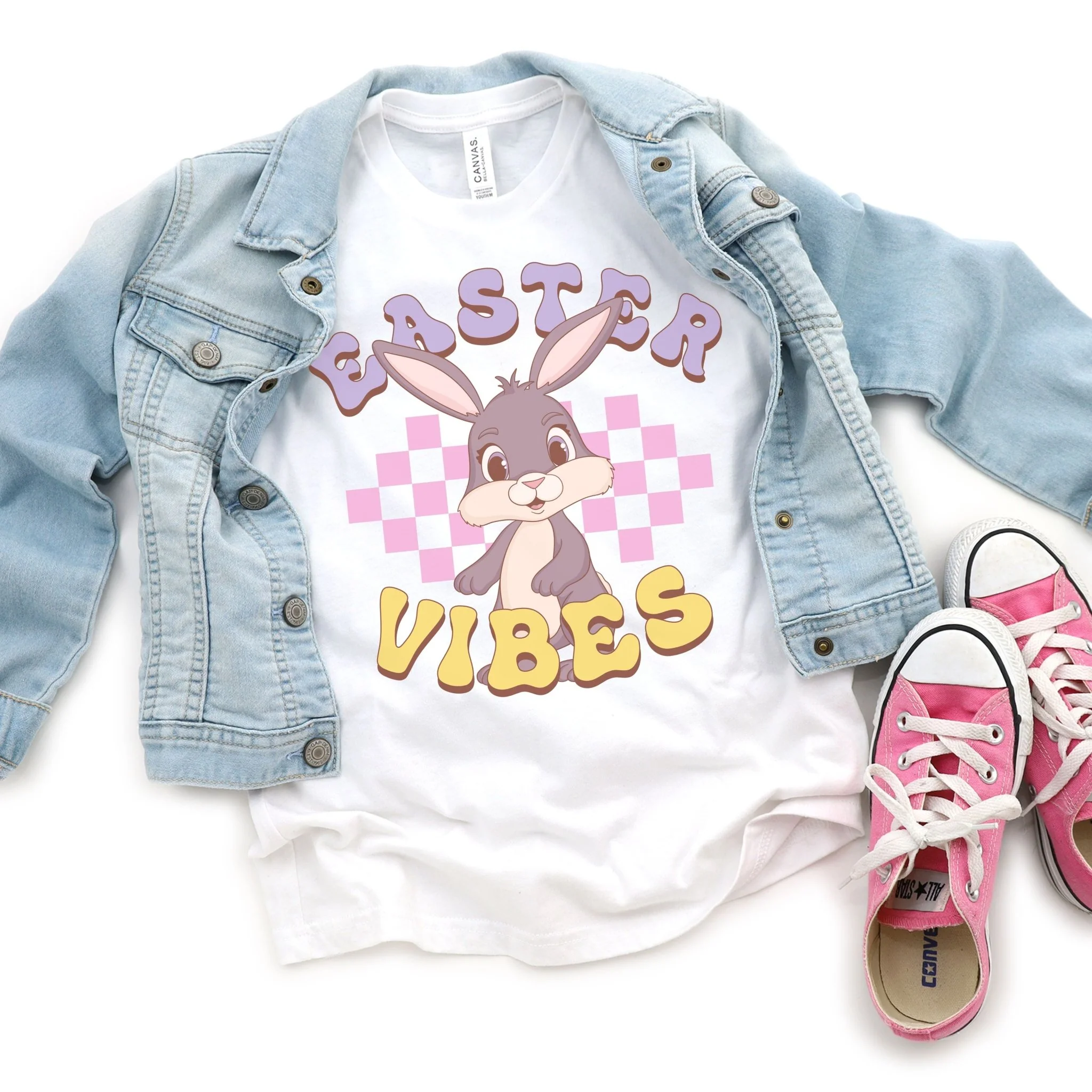 Easter Vibes Youth Short Sleeve T-Shirt - Image 2