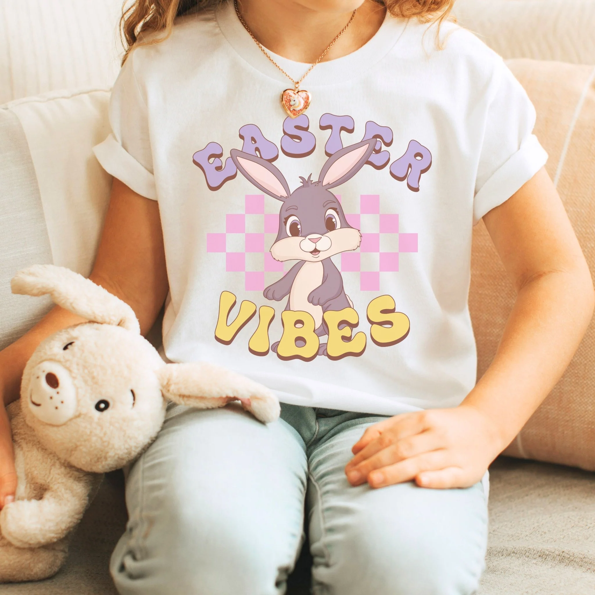 Easter Vibes Youth Short Sleeve T-Shirt - Image 4