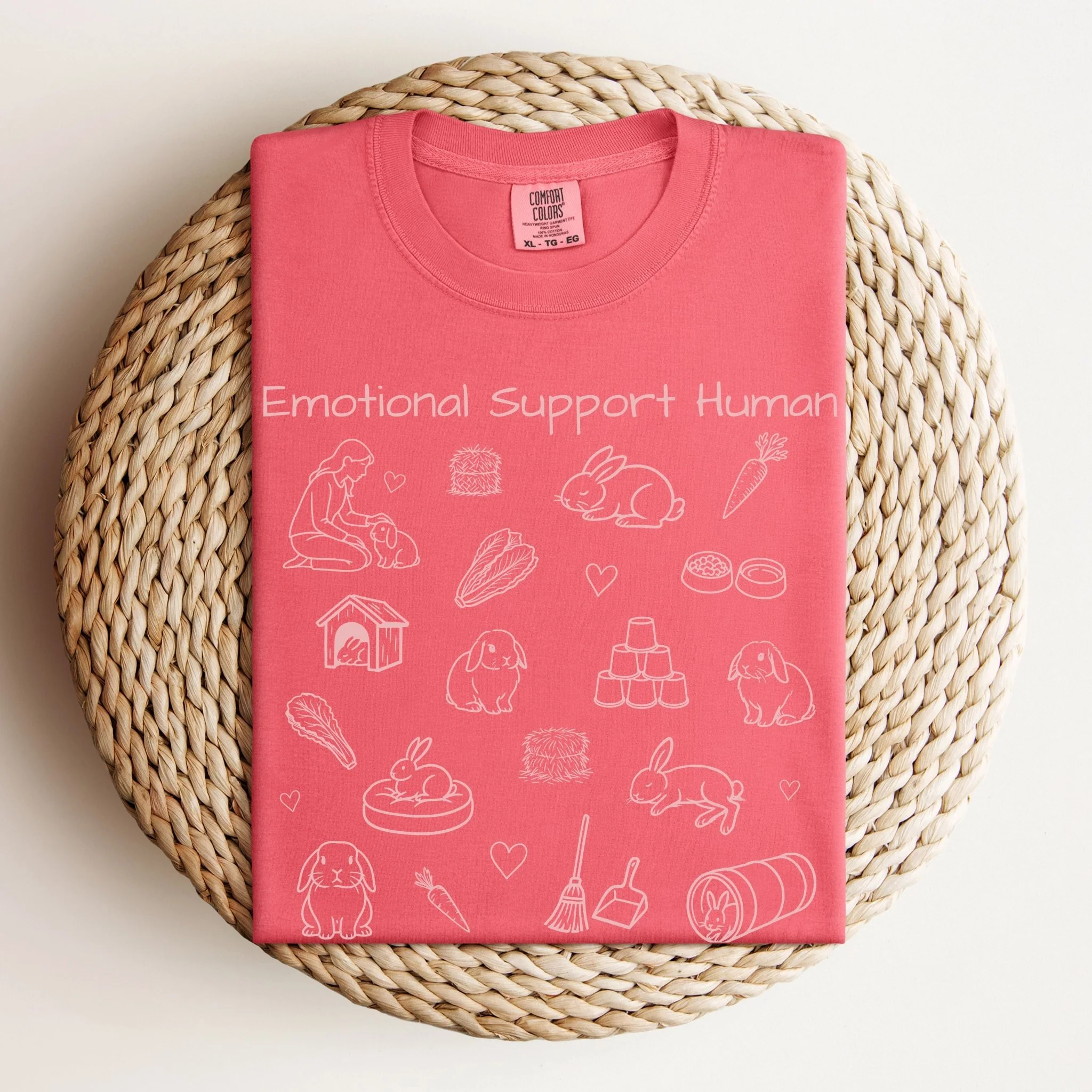 Emotional Support Human Unisex Garment-dyed Heavyweight T-Shirt - Image 8