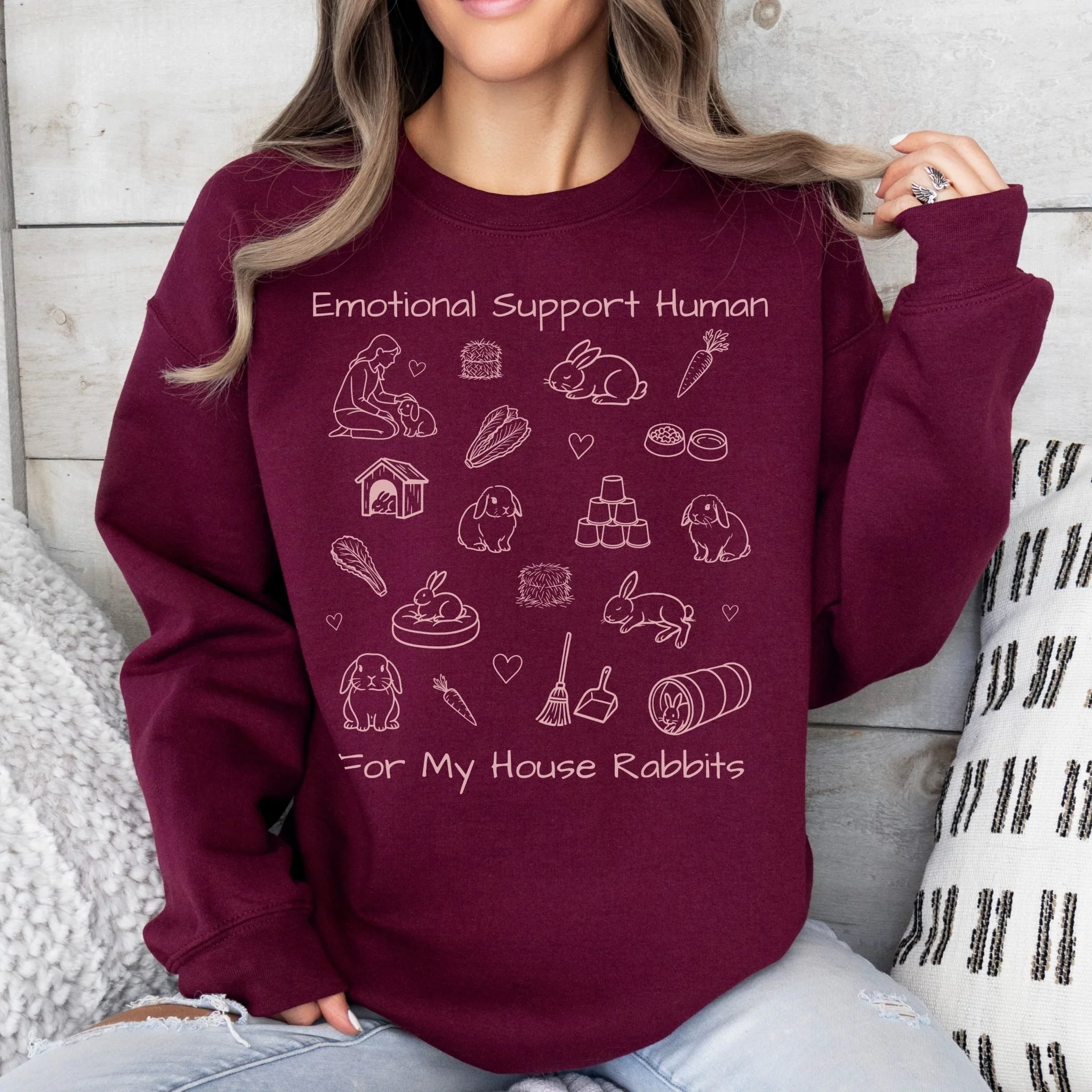 Emotional Support Human Unisex Sweatshirt - Image 3