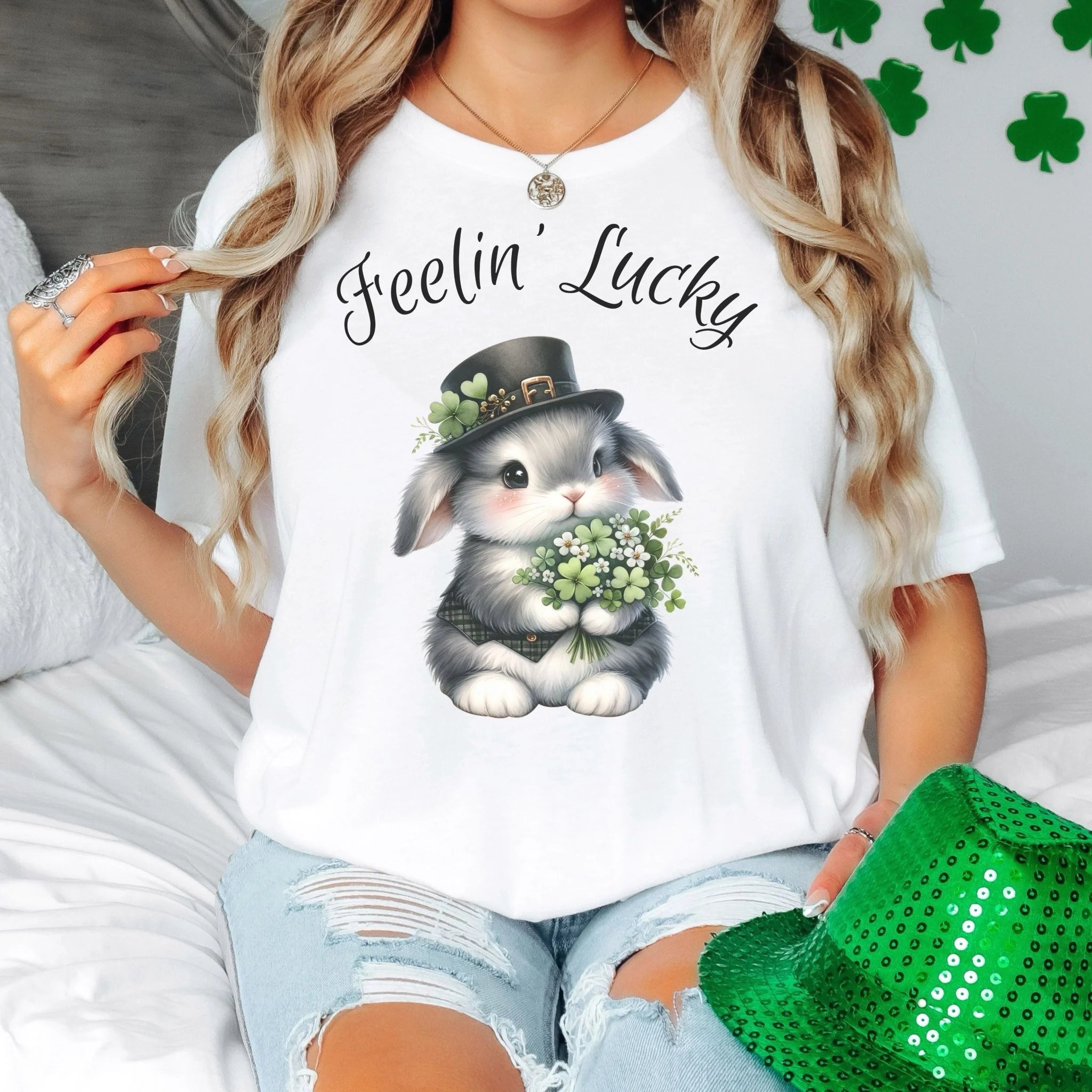 Feelin' Lucky Unisex T-Shirt - Image 3