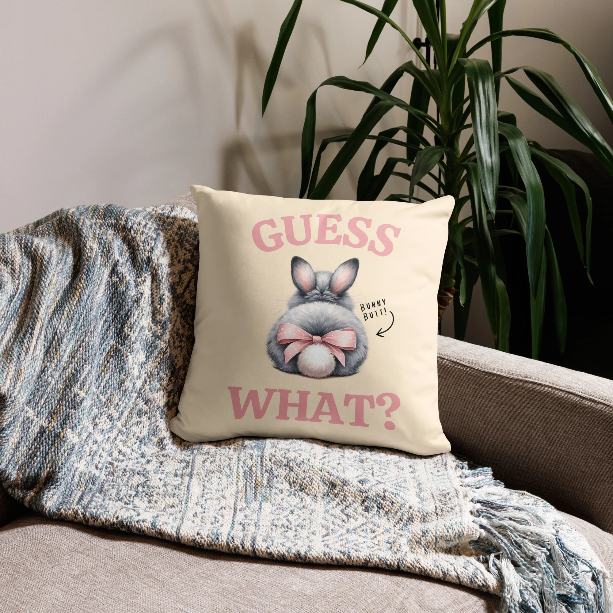 Guess What! Bunny Butt! Pillow - Image 4