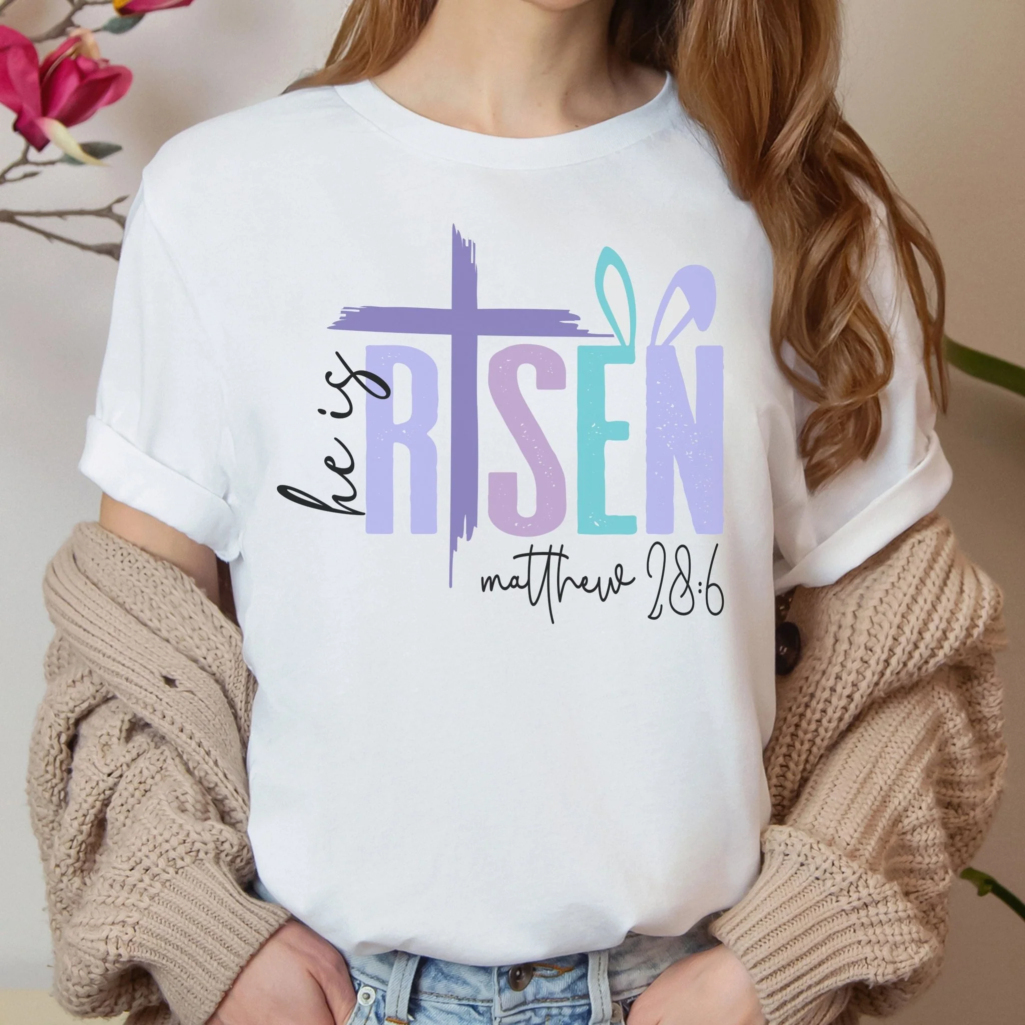 He is Risen Unisex T-Shirt - Image 3