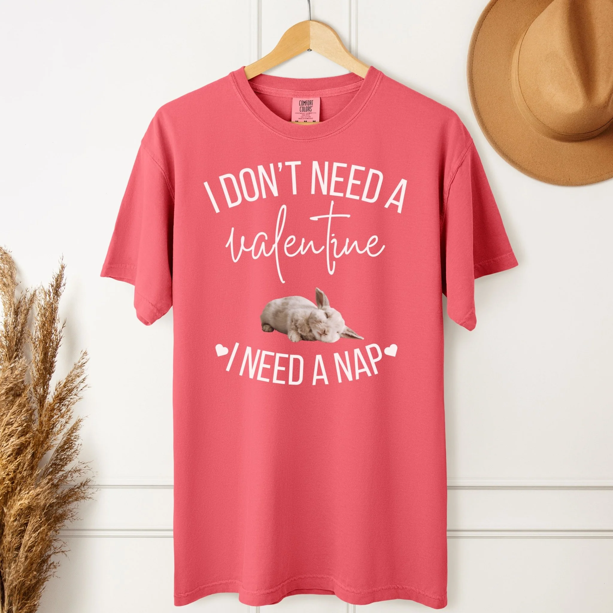 I Don't Need a Valentine Unisex Garment-dyed Heavyweight T-Shirt - Image 3