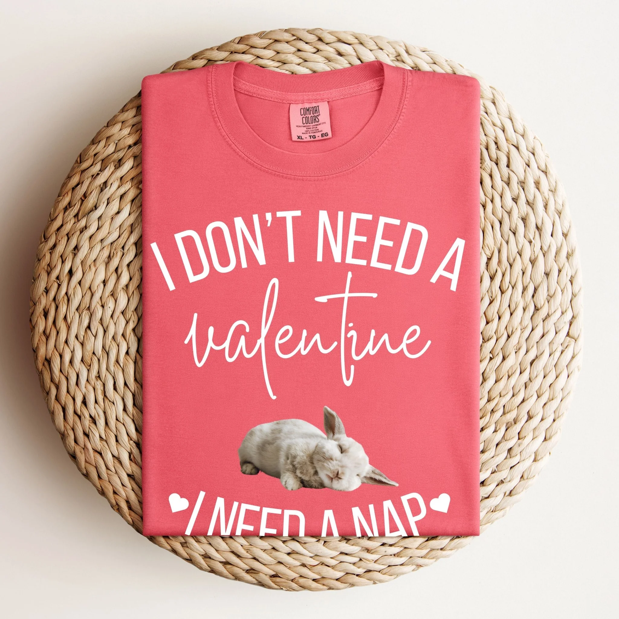 I Don't Need a Valentine Unisex Garment-dyed Heavyweight T-Shirt - Image 4