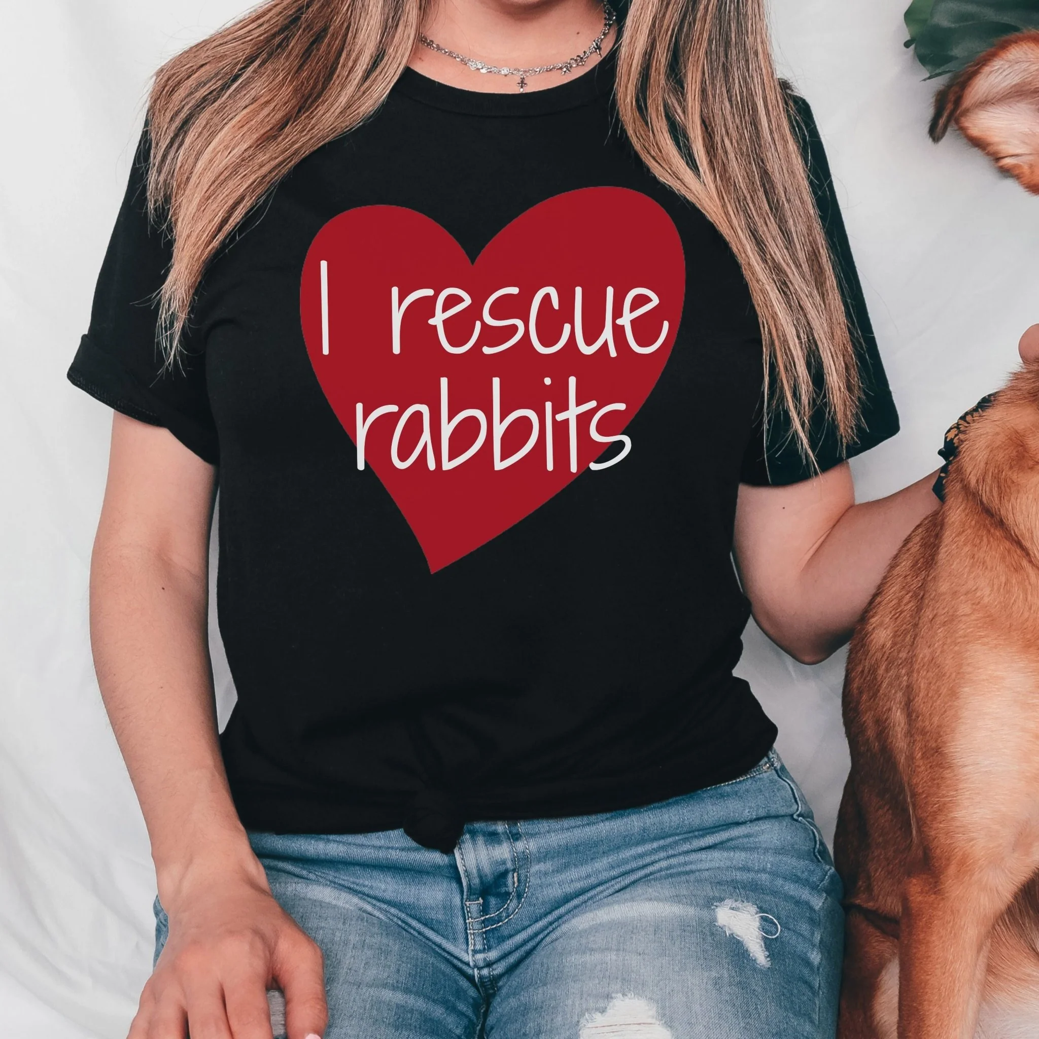 I Rescue Rabbits Unisex T-Shirt - Image 3