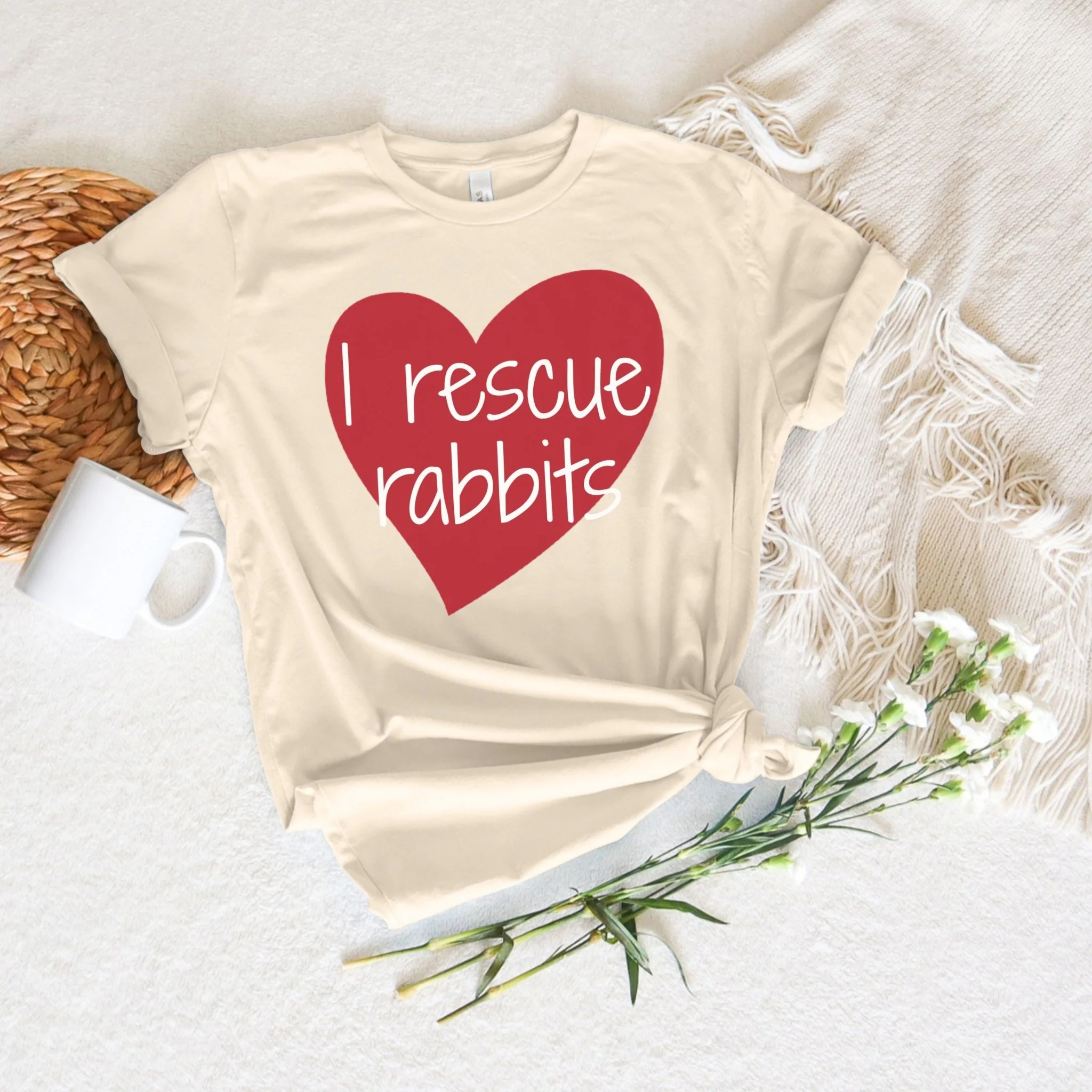I Rescue Rabbits Unisex T-Shirt - Image 4