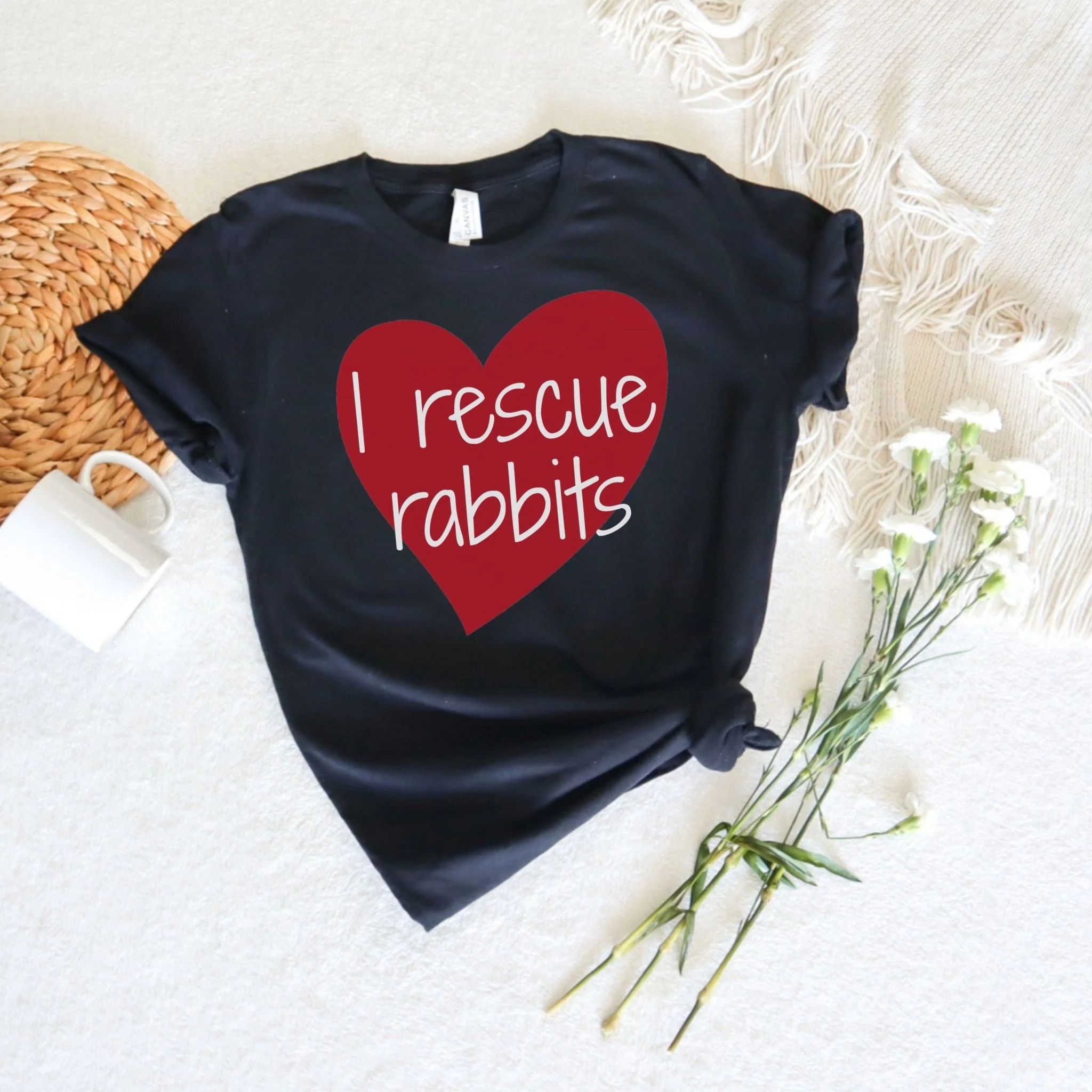 I Rescue Rabbits Unisex T-Shirt - Image 5