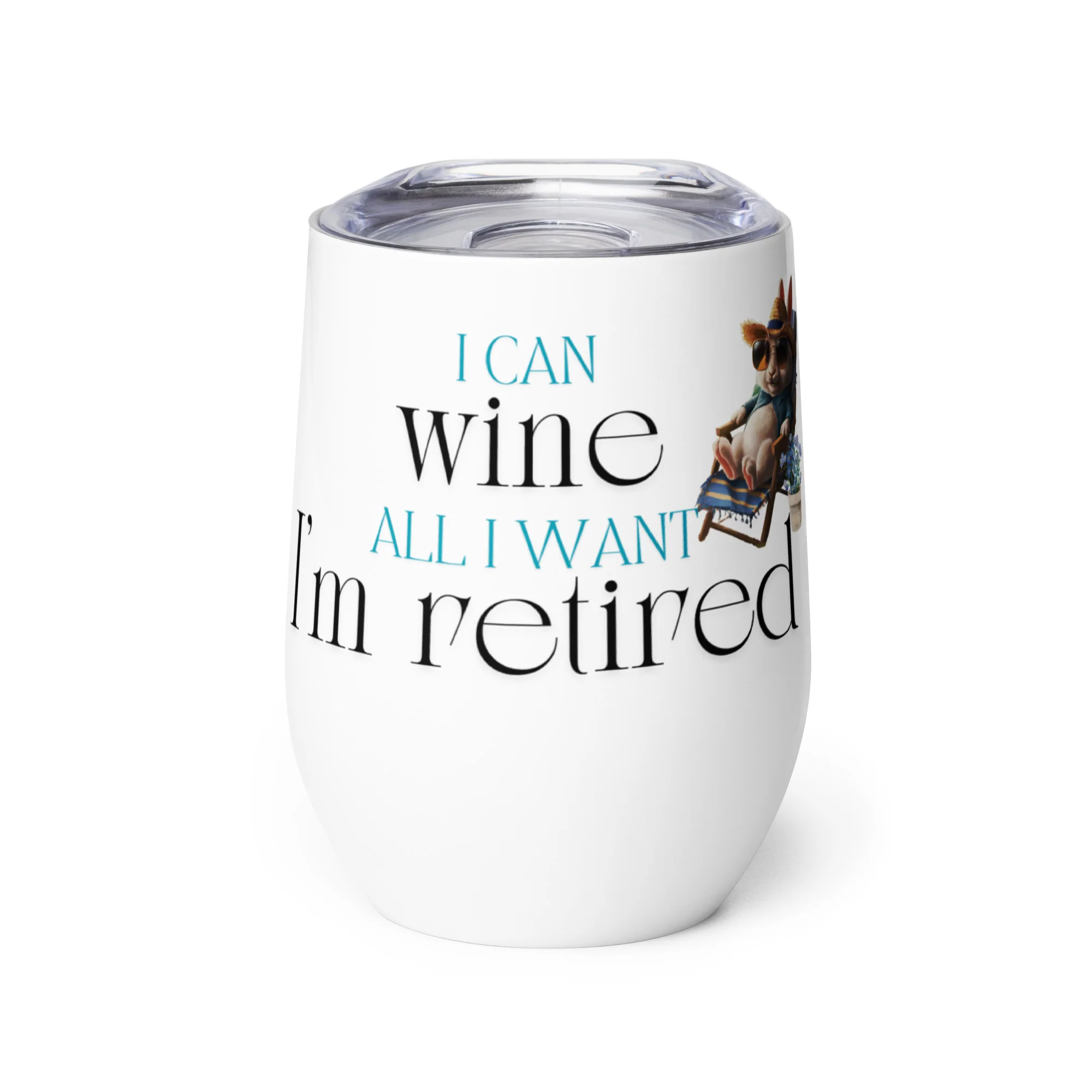 I'm Retired Wine Tumbler - Image 6