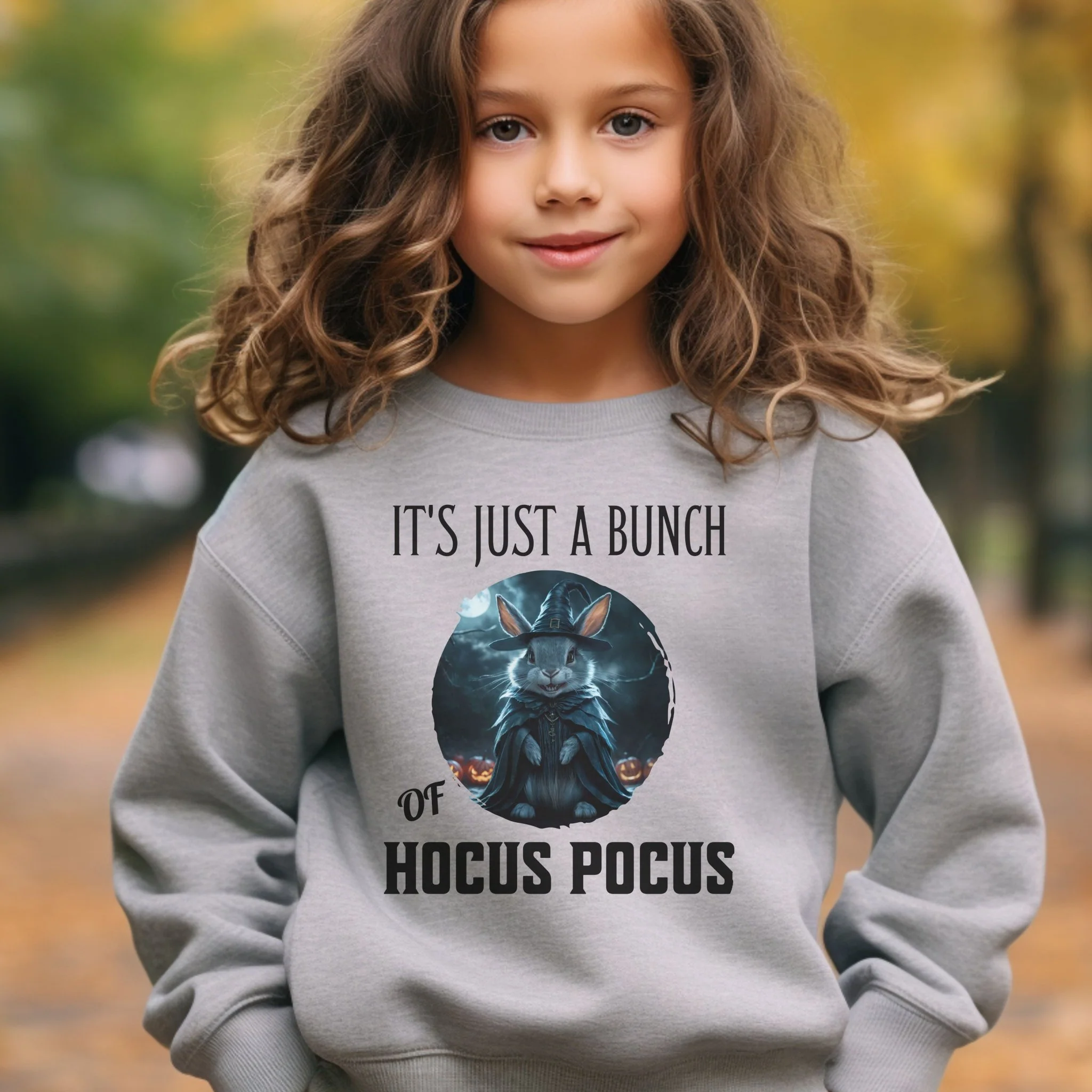 It's Just A Bunch Of Hocus Pocus Youth Crewneck Sweatshirt - Image 2