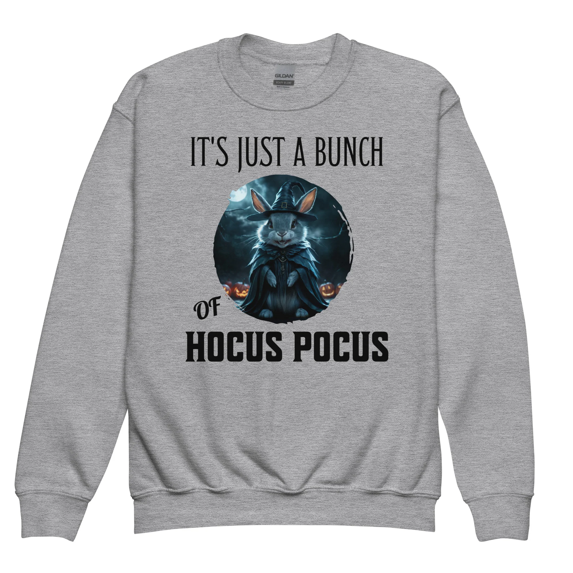 It's Just A Bunch Of Hocus Pocus Youth Crewneck Sweatshirt - Image 3