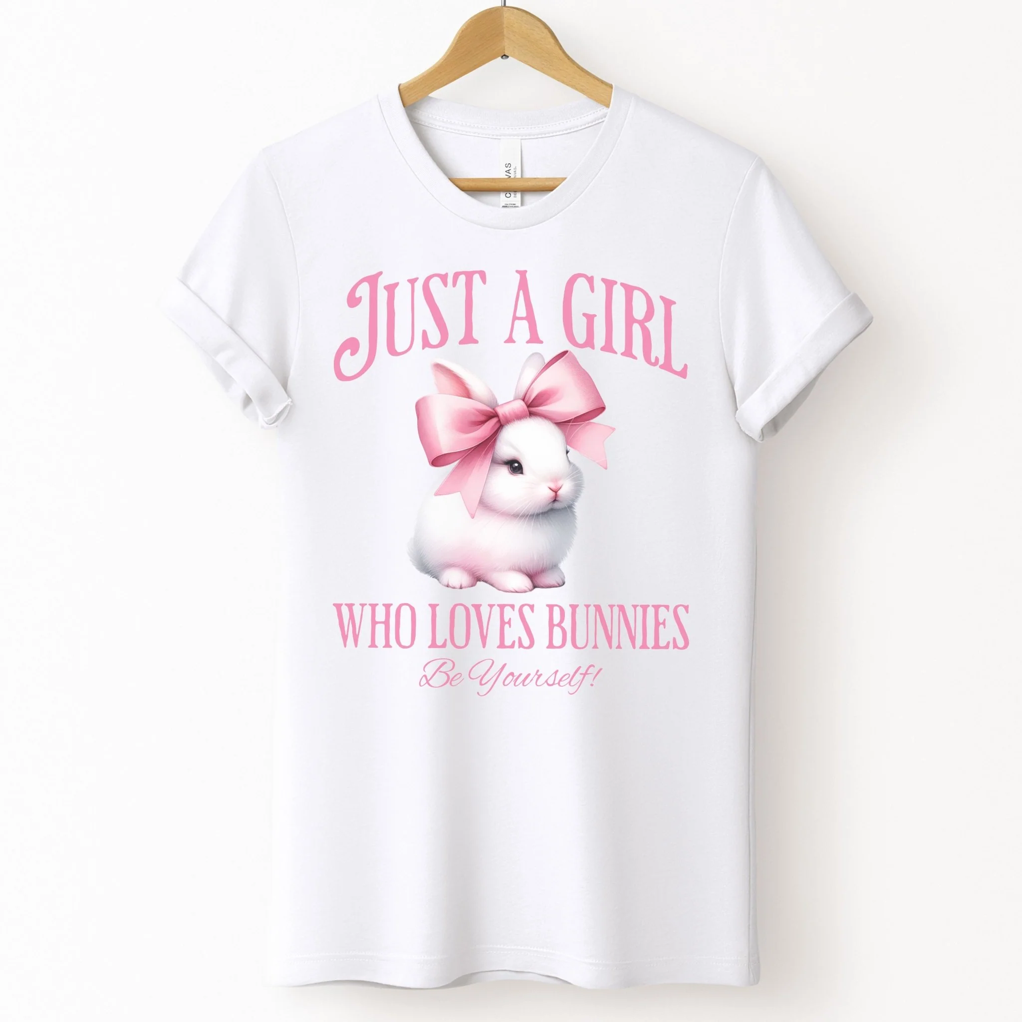 Just a Girl Who Loves Bunnies Unisex T-Shirt - Image 6