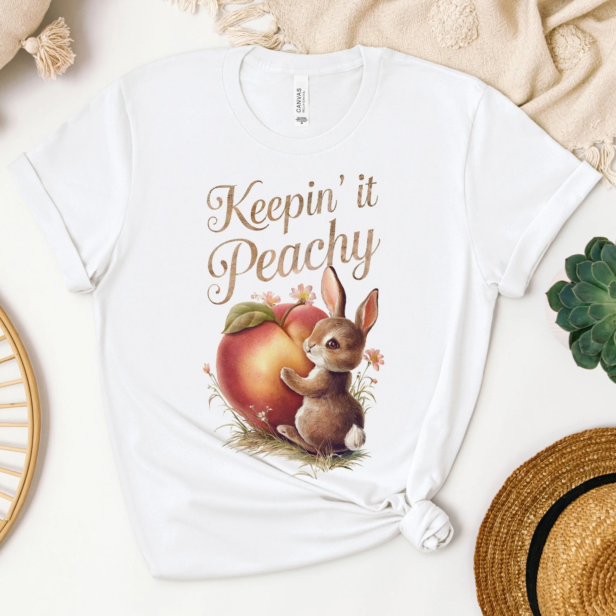 Keepin' It Peachy Unisex T-Shirt - Image 4