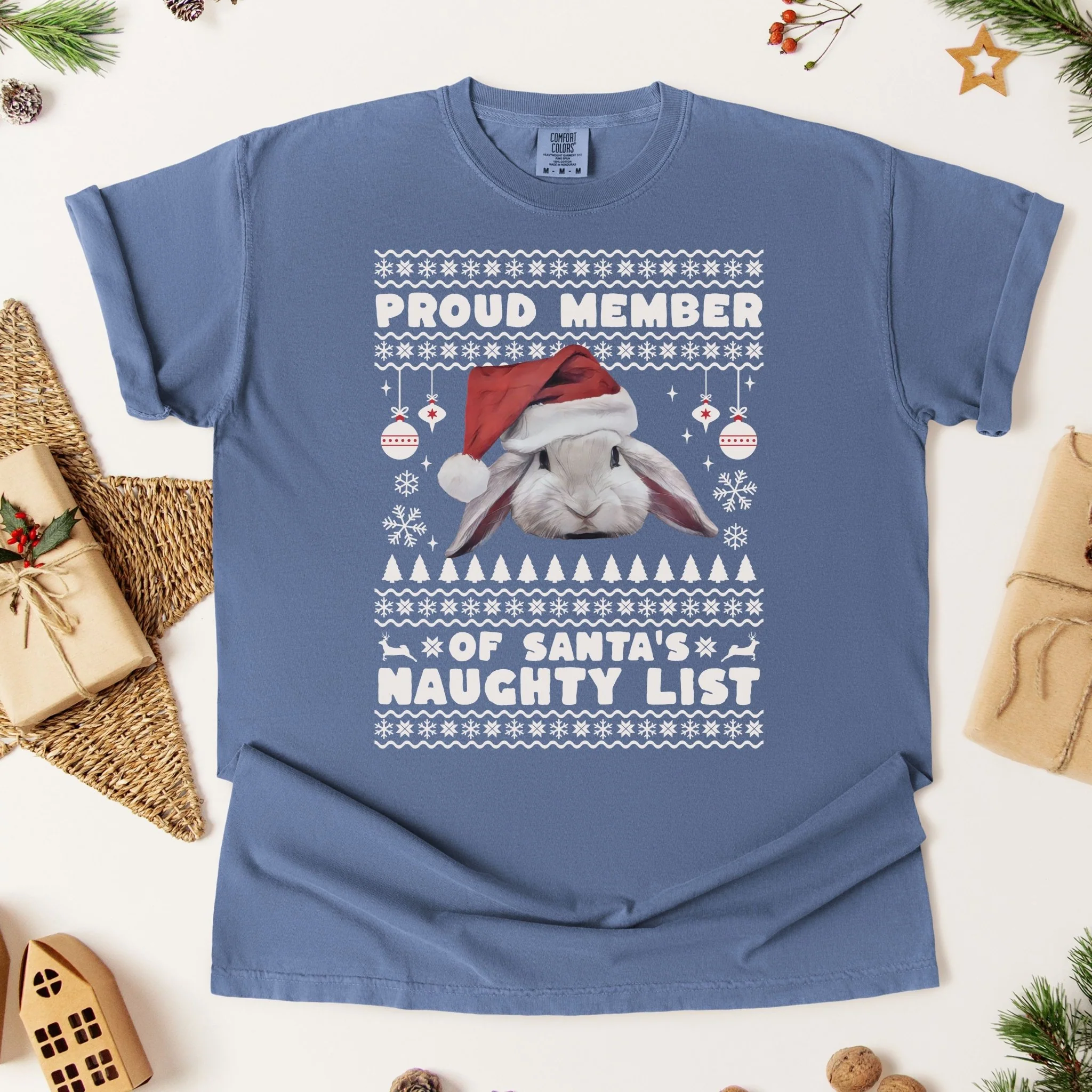 Member of Santa's Naughty List Unisex Garment-dyed Heavyweight T-Shirt - Image 4