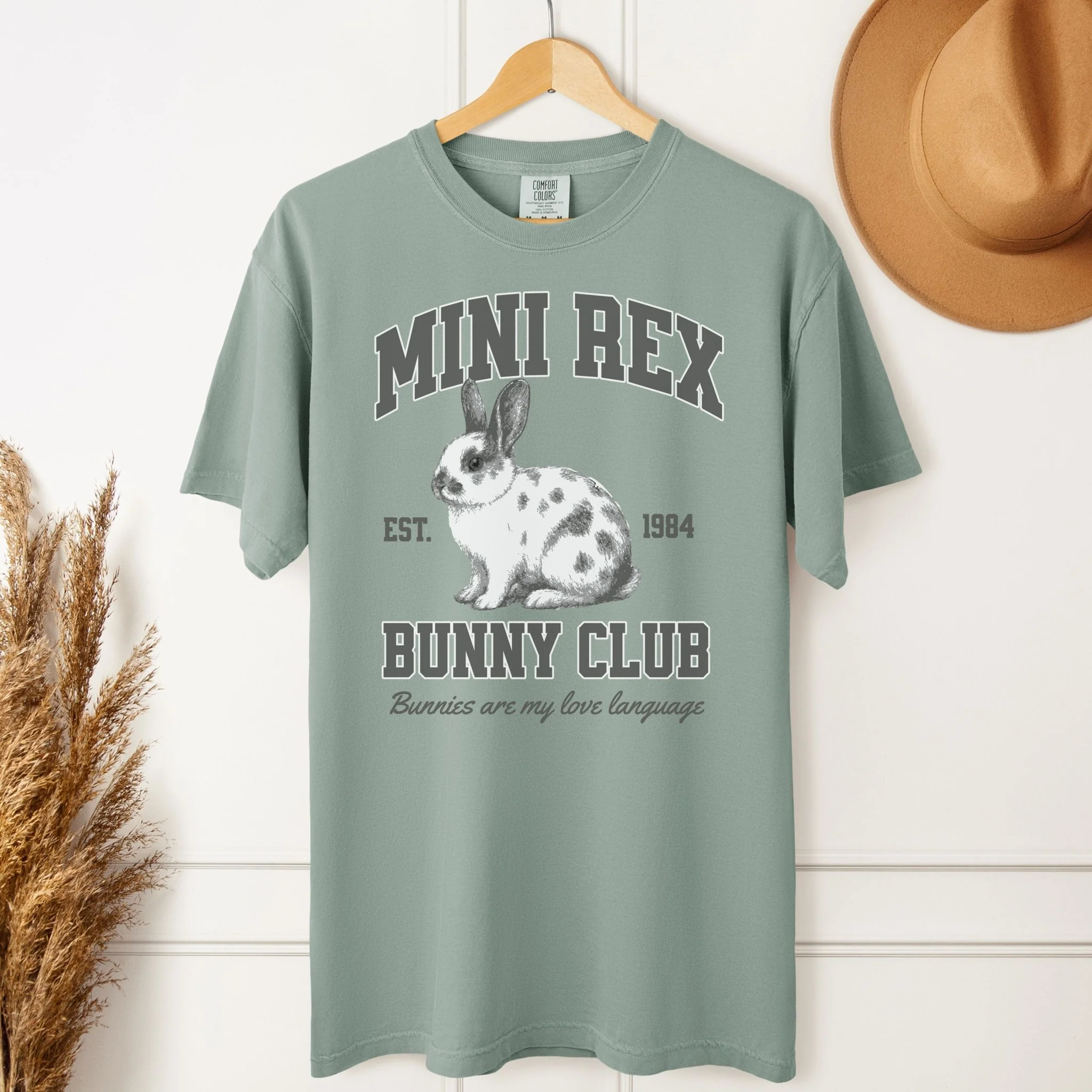 Mini Rex Bunny Club Unisex Garment-dyed Heavyweight T-Shirt - Image 5