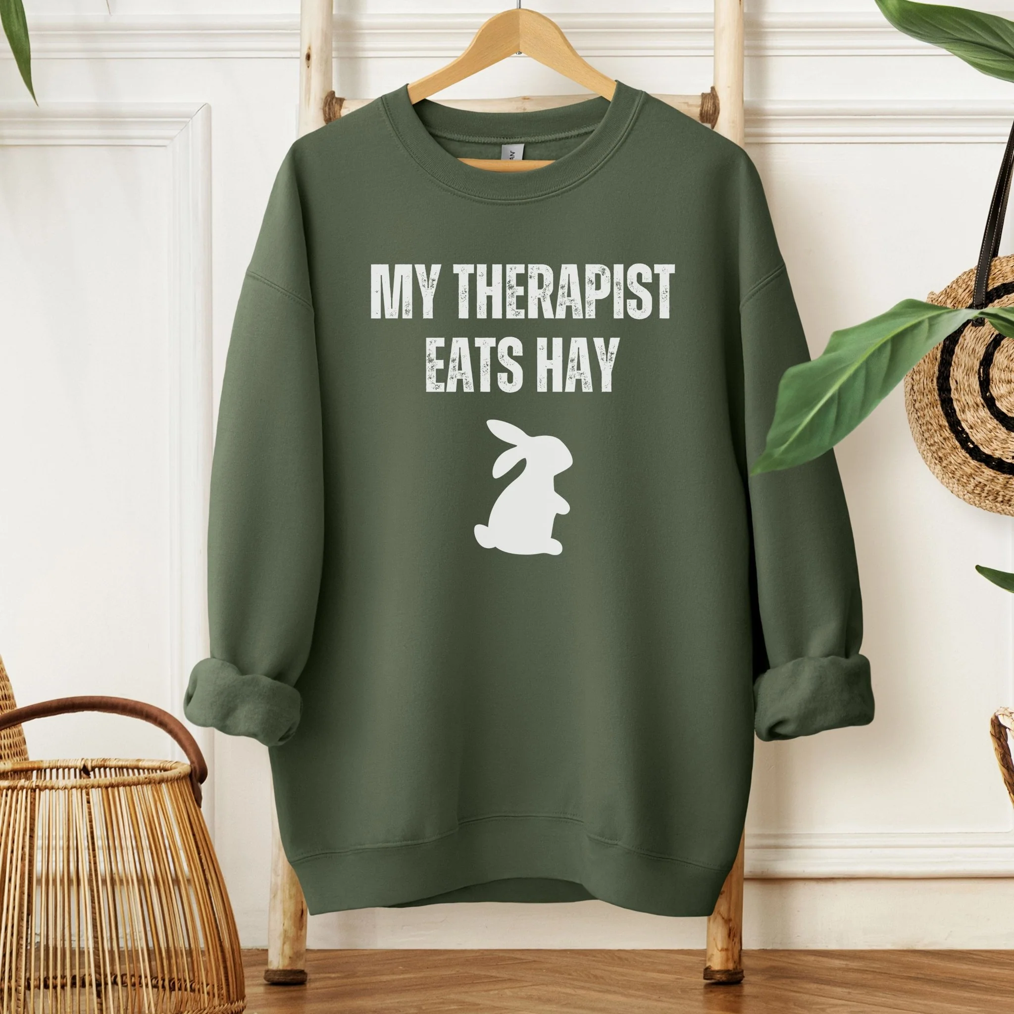 My Therapist Eats Hay Unisex Sweatshirt - Image 3