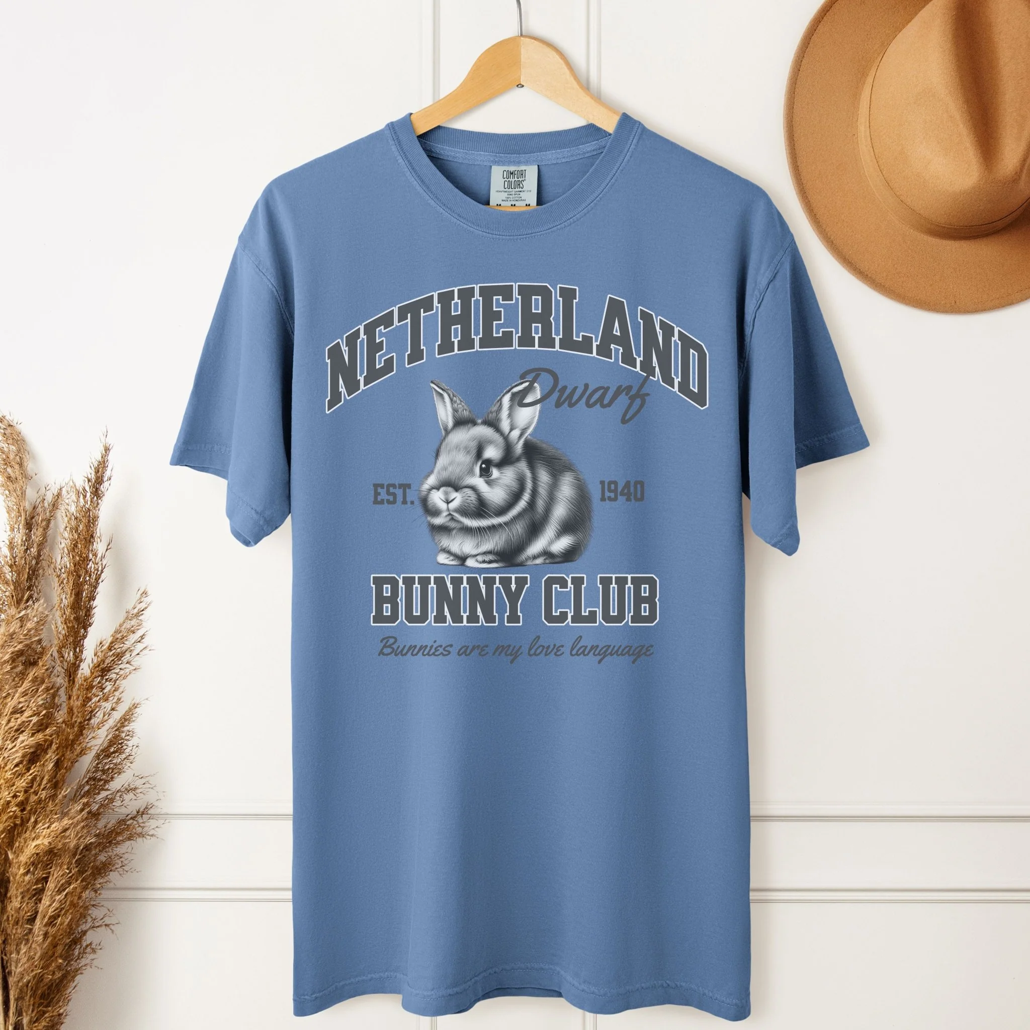Netherland Dwarf Bunny Club Unisex Garment-dyed Heavyweight T-Shirt - Image 5