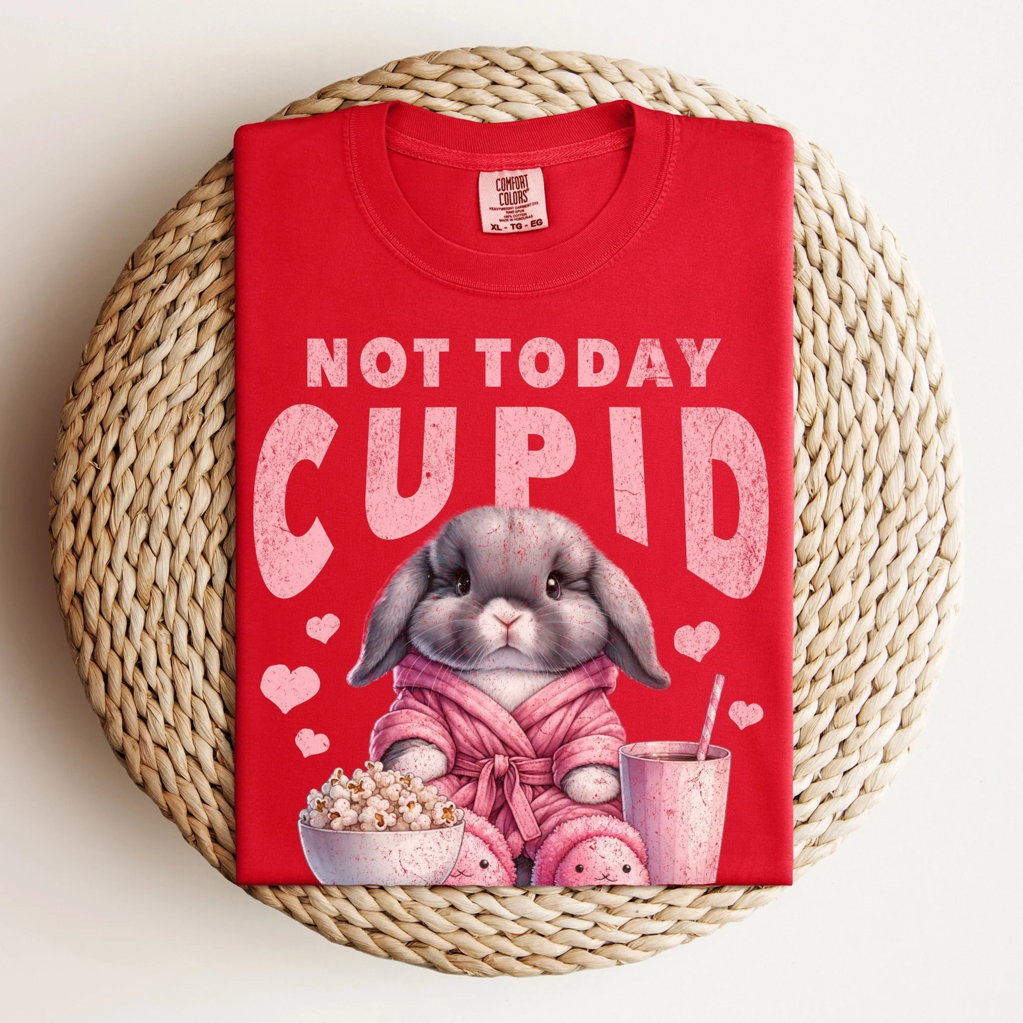 Not Today Cupid Unisex Garment-dyed Heavyweight T-Shirt - Image 4