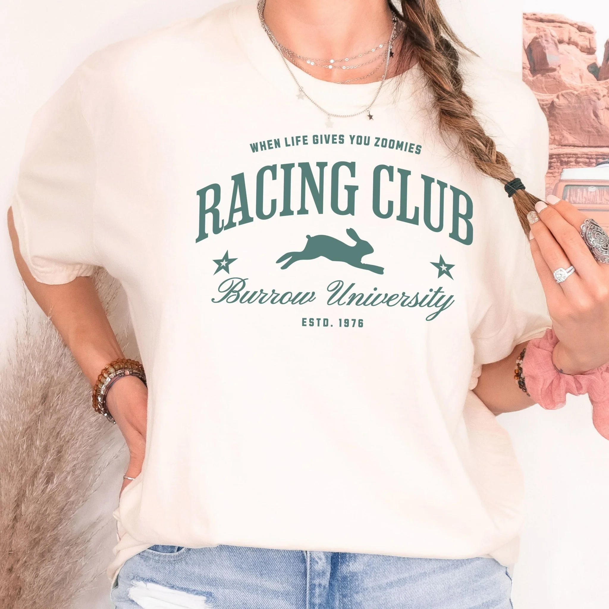 Racing Club Unisex Garment-dyed Heavyweight T-Shirt - Image 2