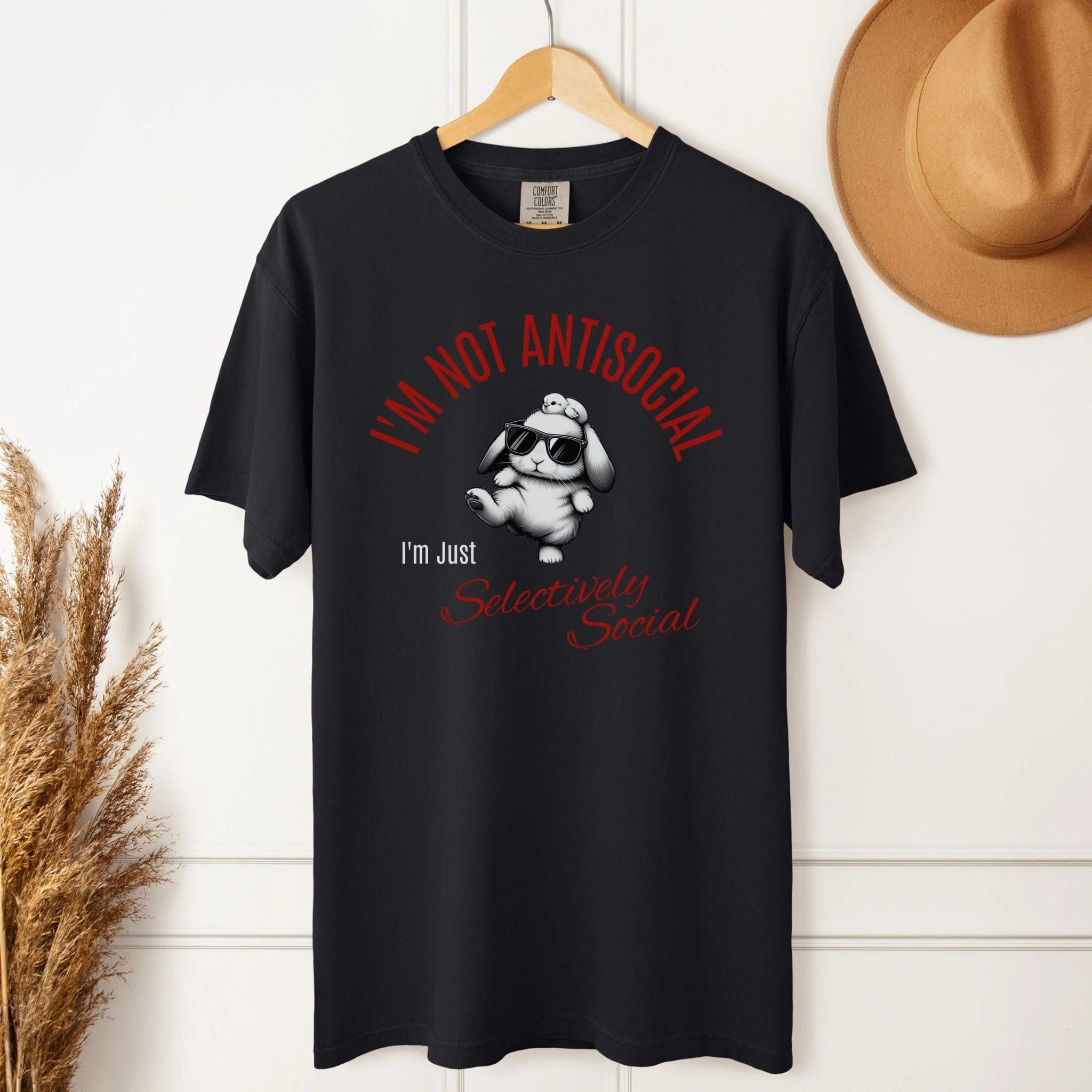 Selectively Social Unisex Garment-dyed Heavyweight T-Shirt - Image 4