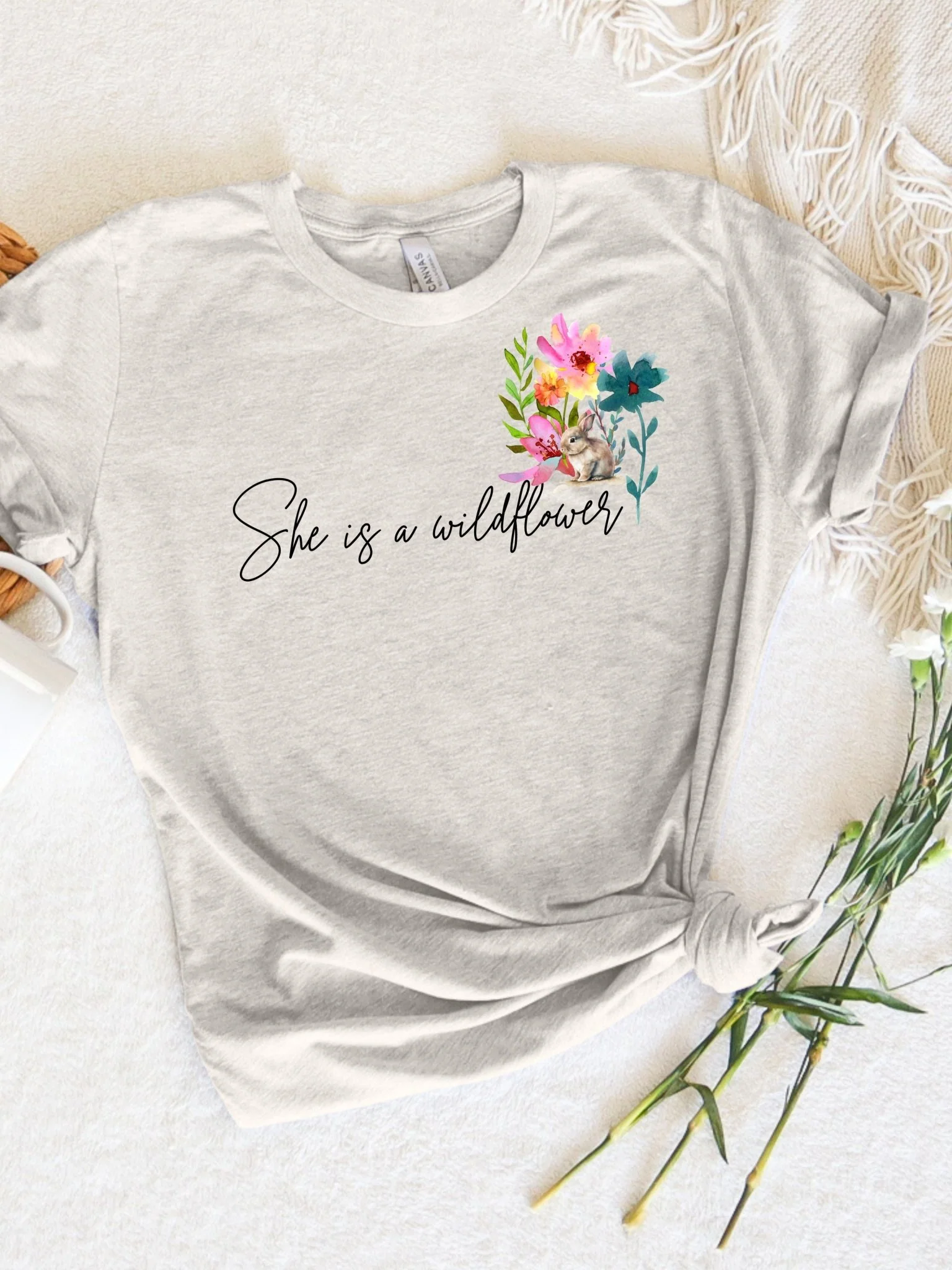 She is a Wildflower Unisex T-Shirt - Image 4