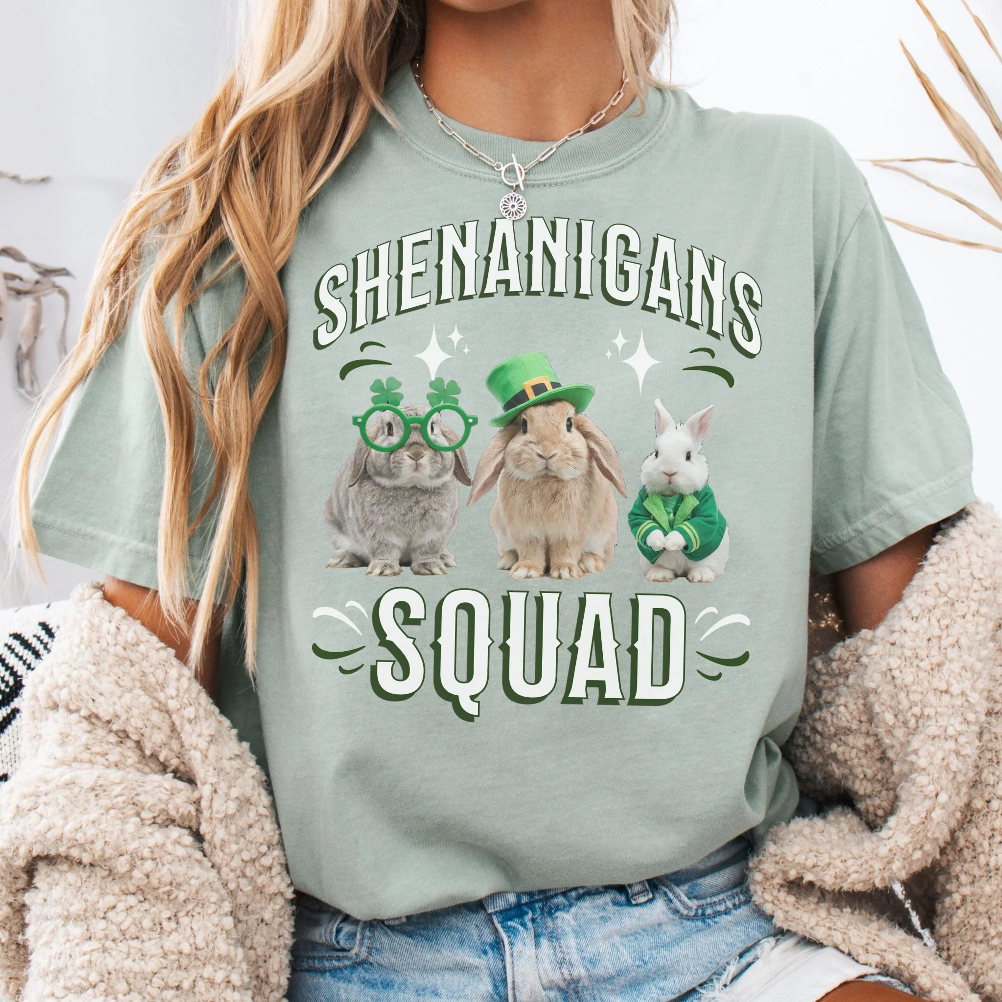 Shenanigans Squad Unisex Garment-dyed Heavyweight T-Shirt - Image 2