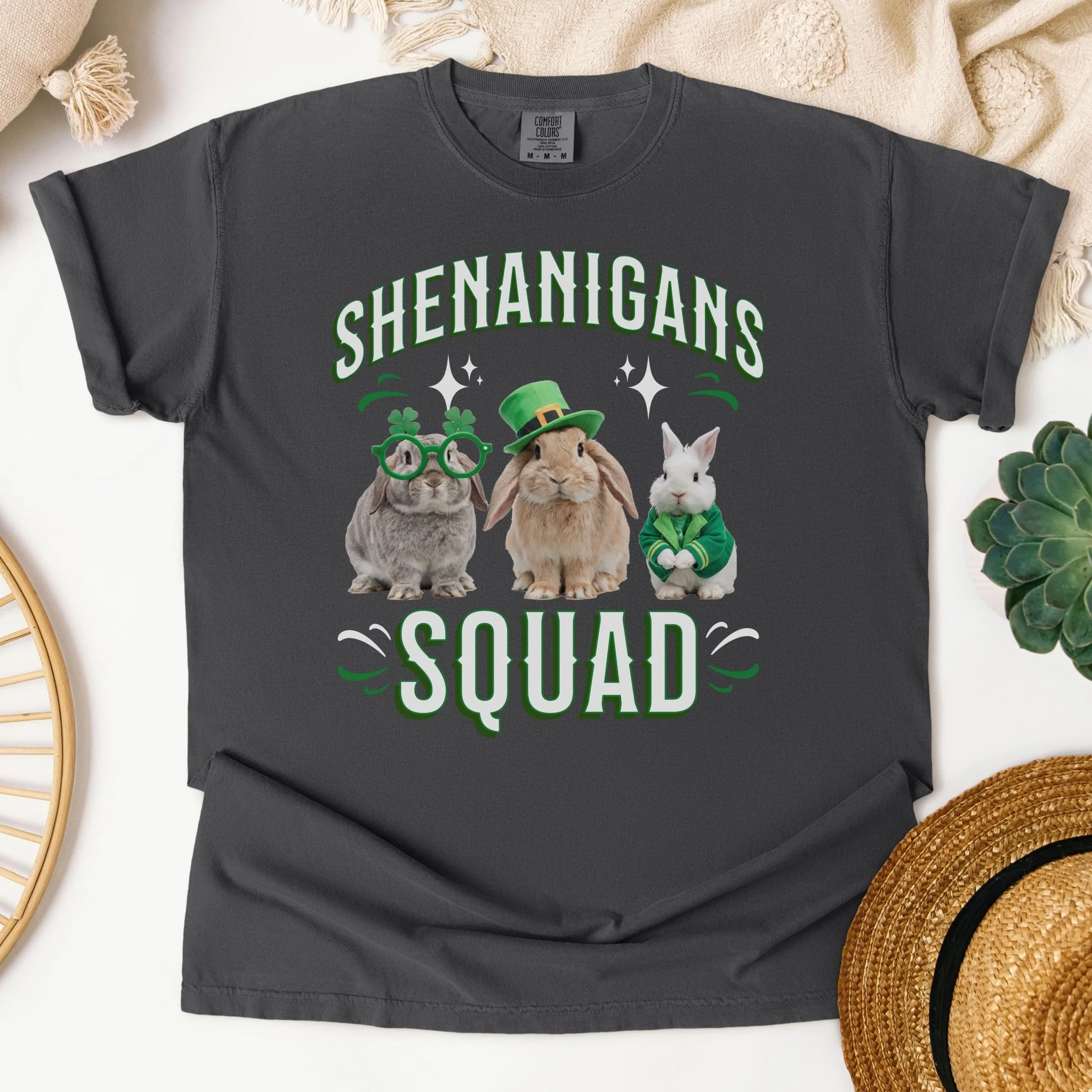 Shenanigans Squad Unisex Garment-dyed Heavyweight T-Shirt - Image 3