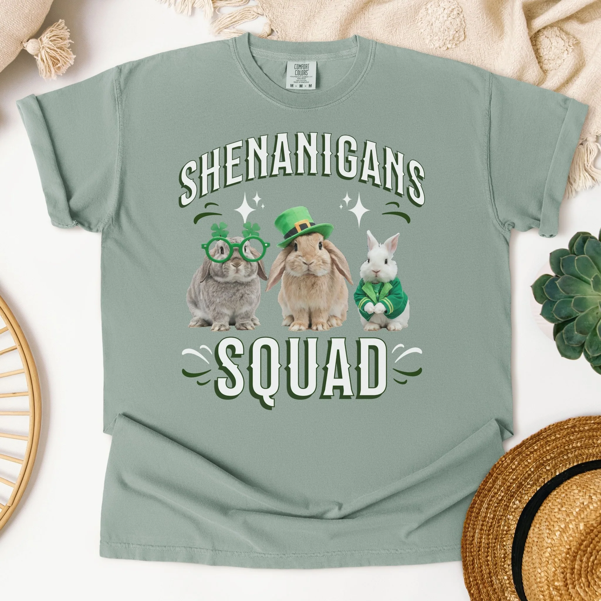 Shenanigans Squad Unisex Garment-dyed Heavyweight T-Shirt - Image 4