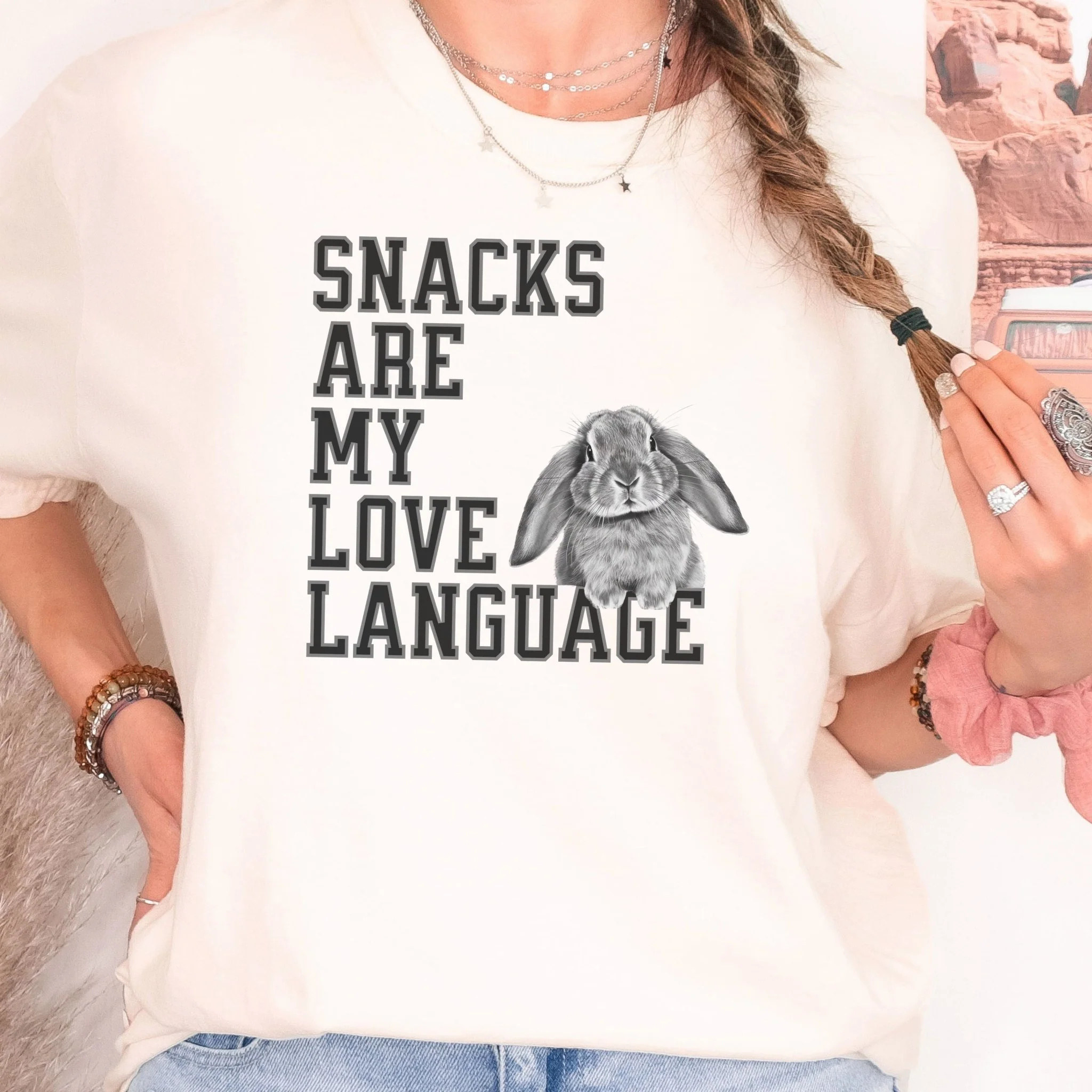 Snacks Are My Love Language Unisex Garment-dyed Heavyweight T-Shirt - Image 2