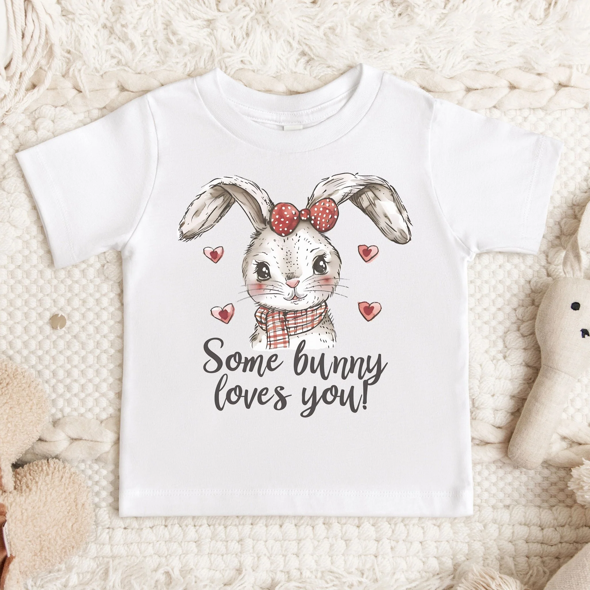Some Bunny Loves You Baby Jersey Short Sleeve Tee - Image 2