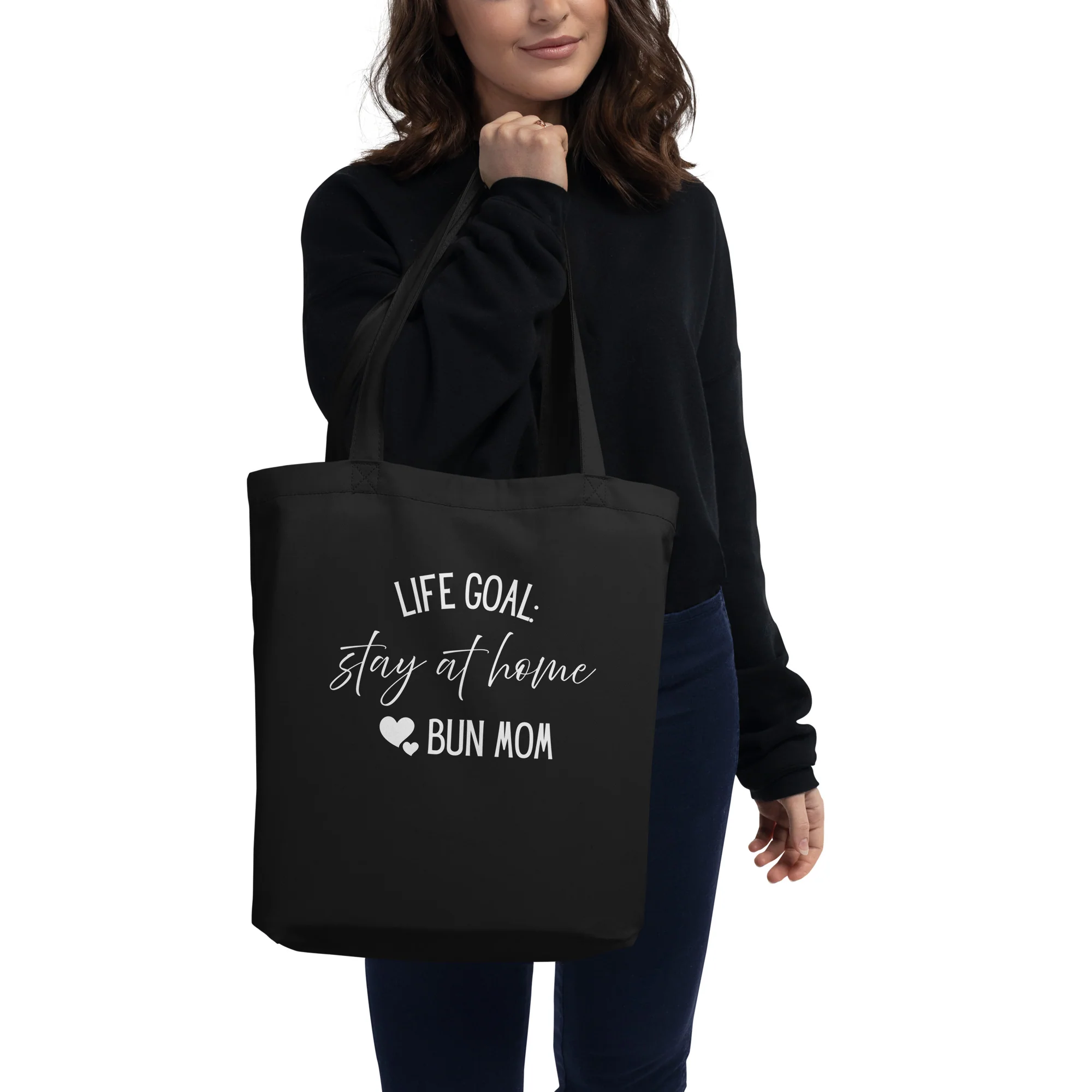 Stay at Home Bun Mom Eco Tote Bag - Image 2