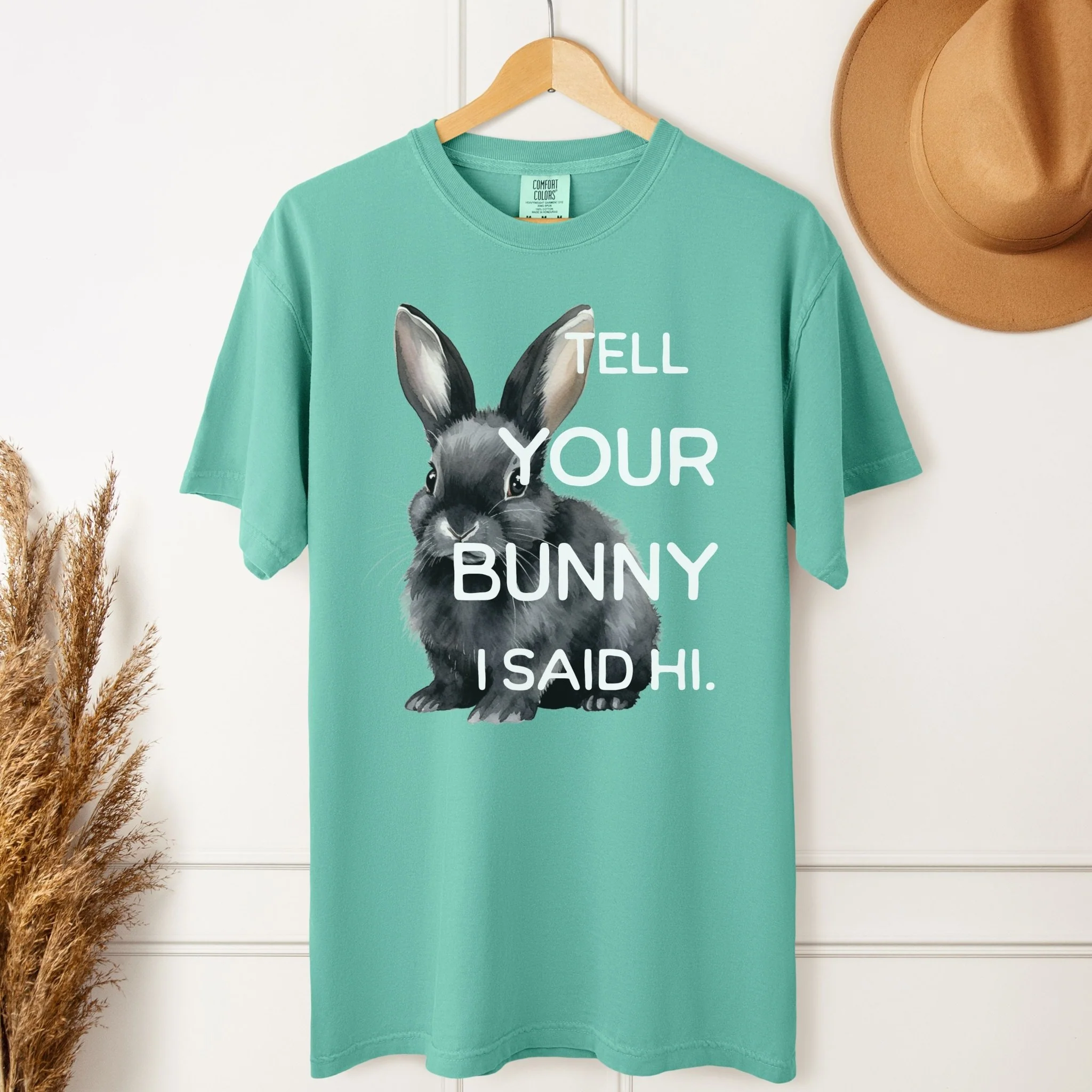 Tell Your Bunny I Said Hi Unisex Garment-dyed Heavyweight T-Shirt - Image 12