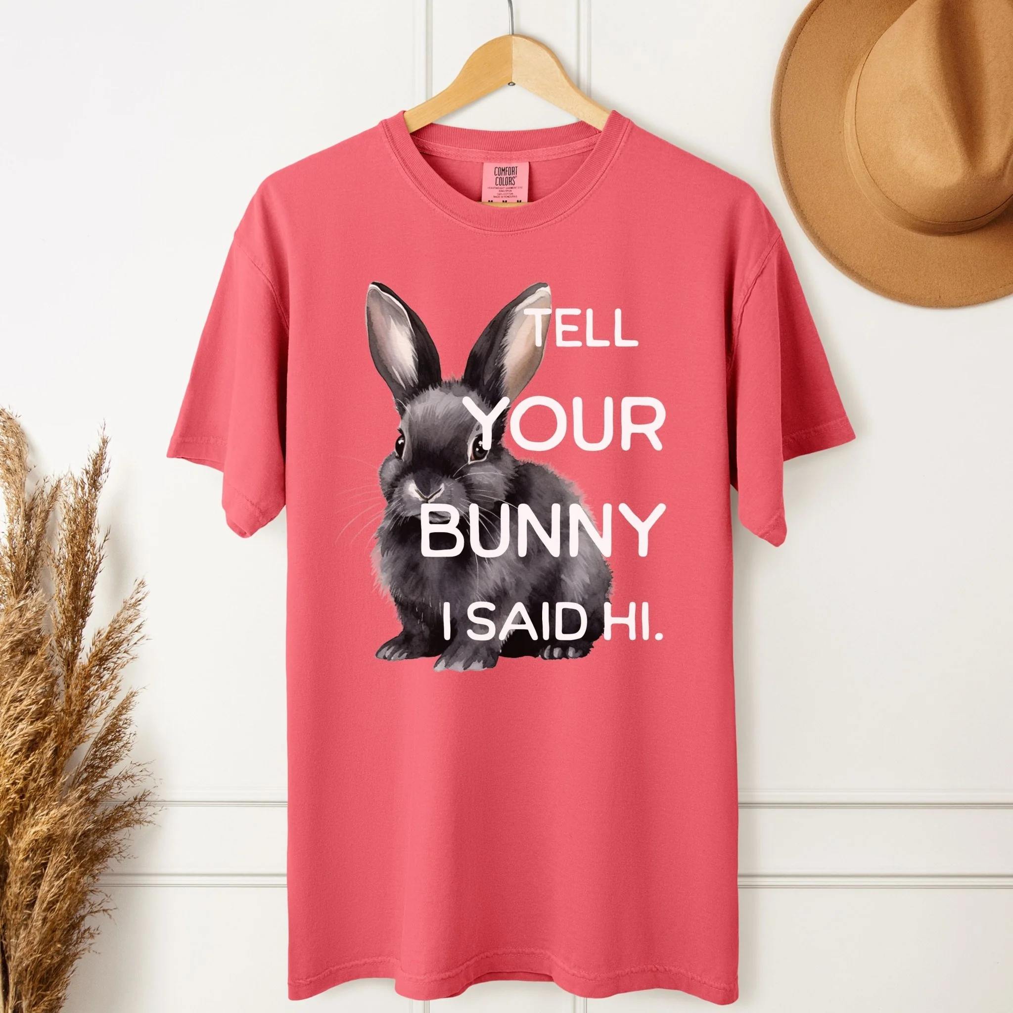 Tell Your Bunny I Said Hi Unisex Garment-dyed Heavyweight T-Shirt - Image 13