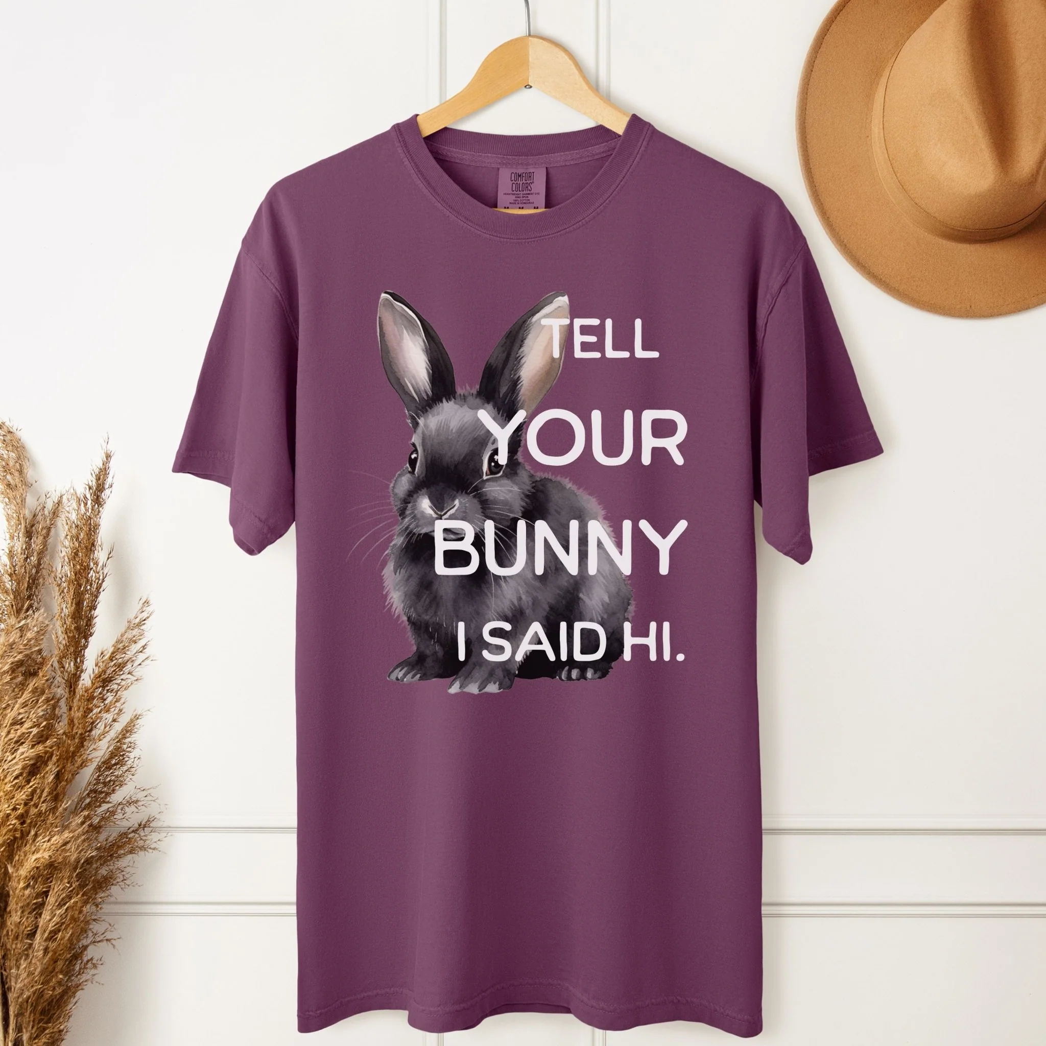 Tell Your Bunny I Said Hi Unisex Garment-dyed Heavyweight T-Shirt - Image 15