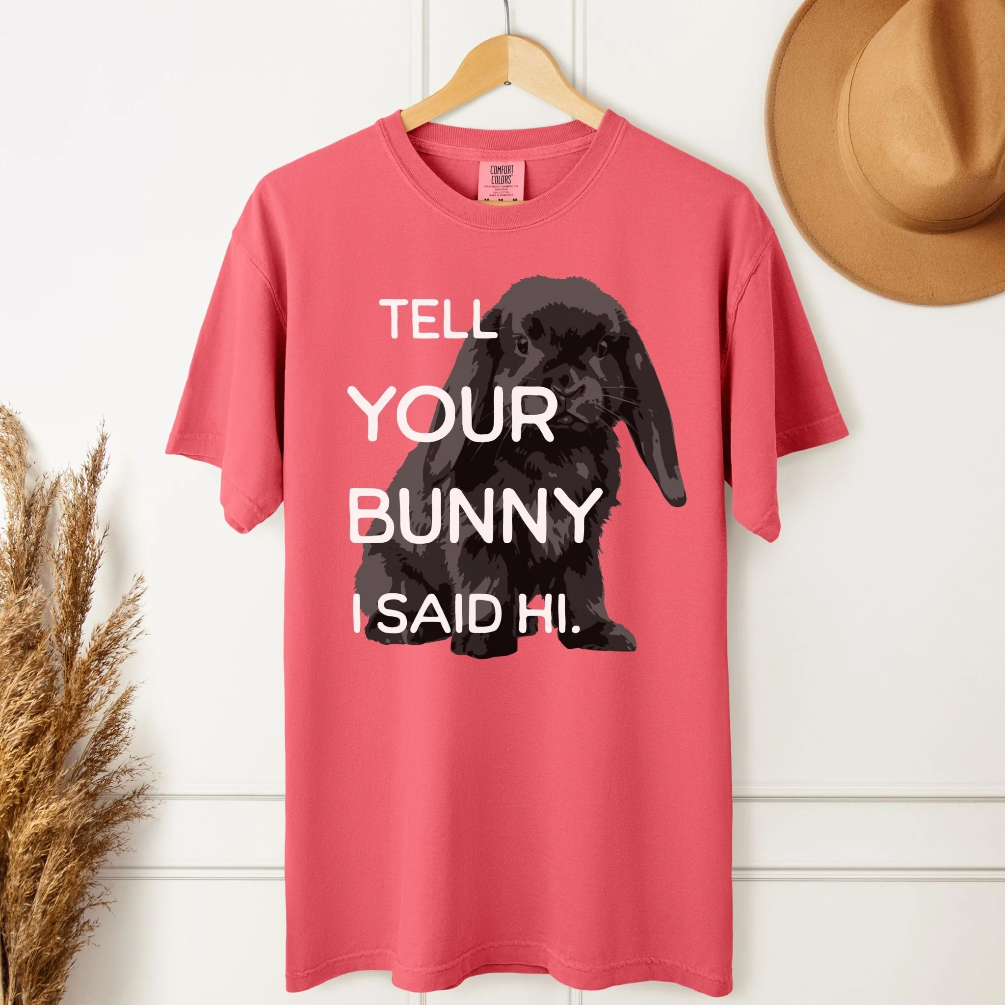 Tell Your Bunny I Said Hi Unisex Garment-dyed Heavyweight T-Shirt - Image 5