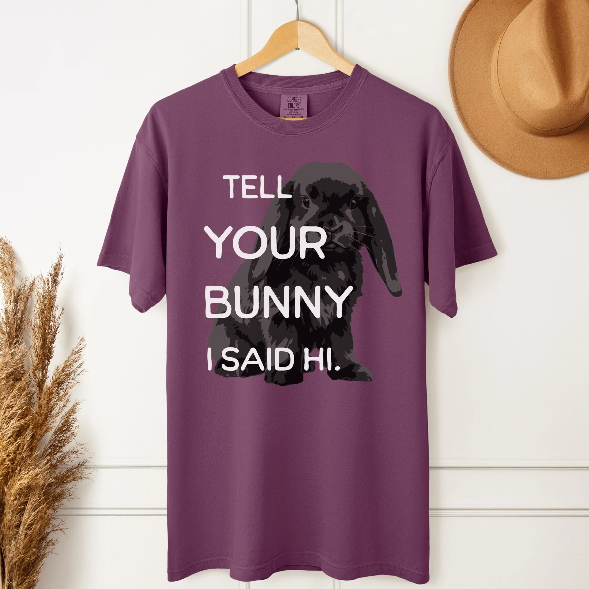Tell Your Bunny I Said Hi Unisex Garment-dyed Heavyweight T-Shirt - Image 7