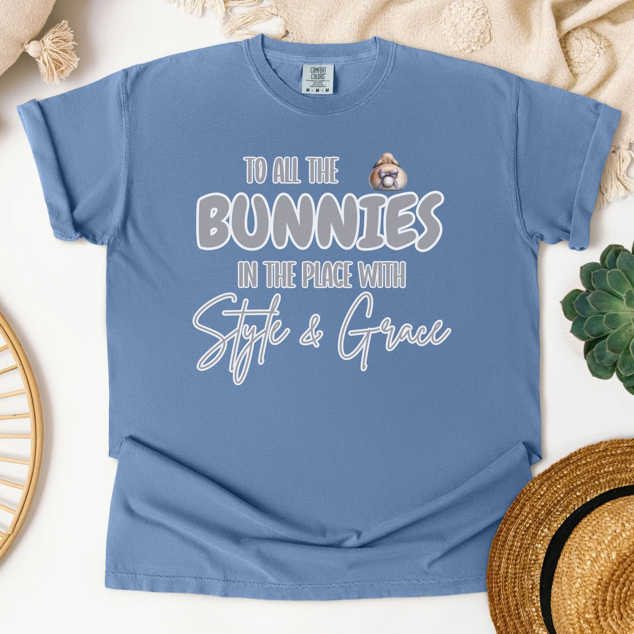 To All the Bunnies with Style and Grace Unisex Garment-dyed Heavyweight T-Shirt - Image 6