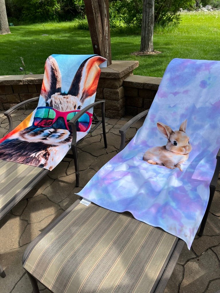 Tie Dye Bunny Beach Towel - Image 4