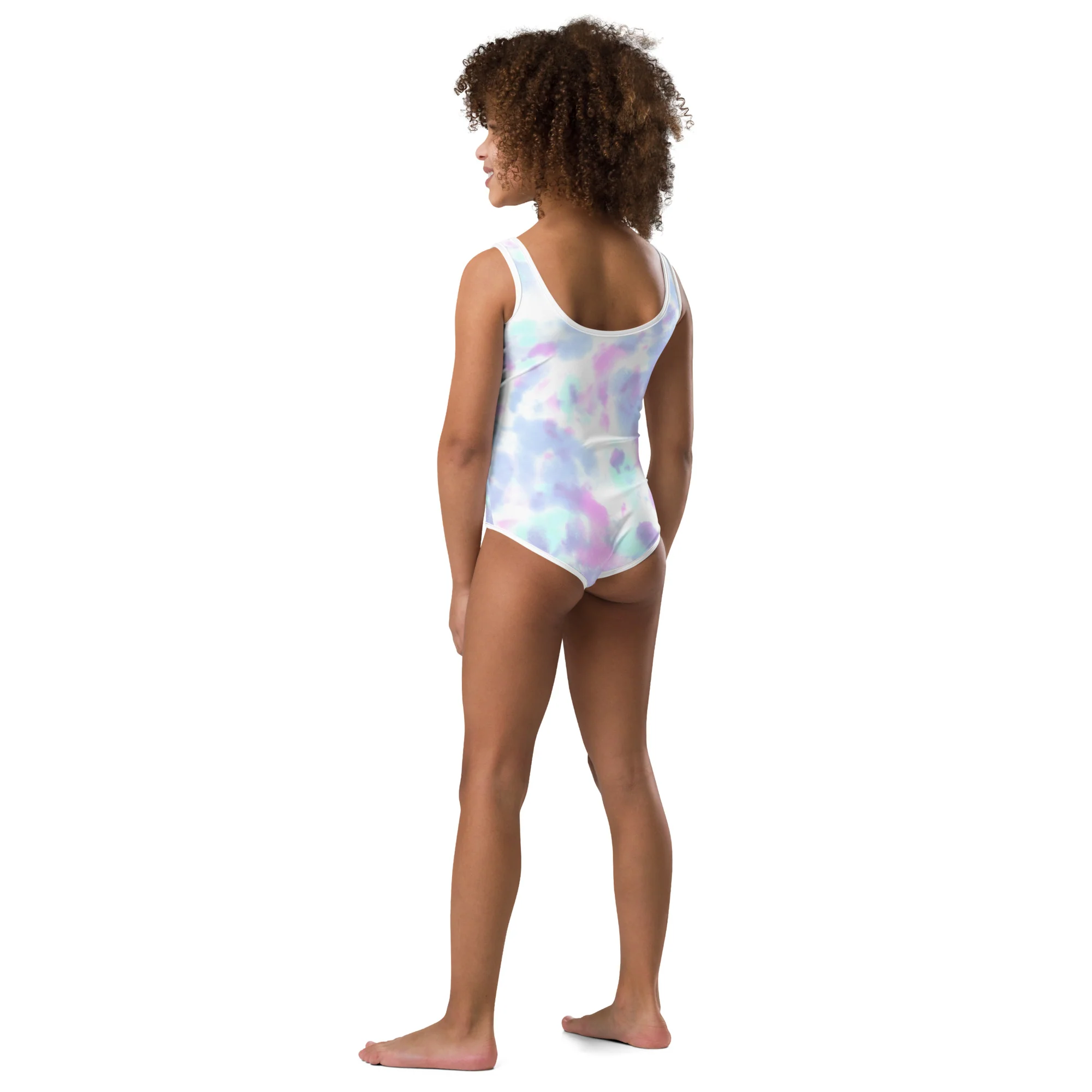 Tie Dye Bunny Kids Swimsuit - Image 4