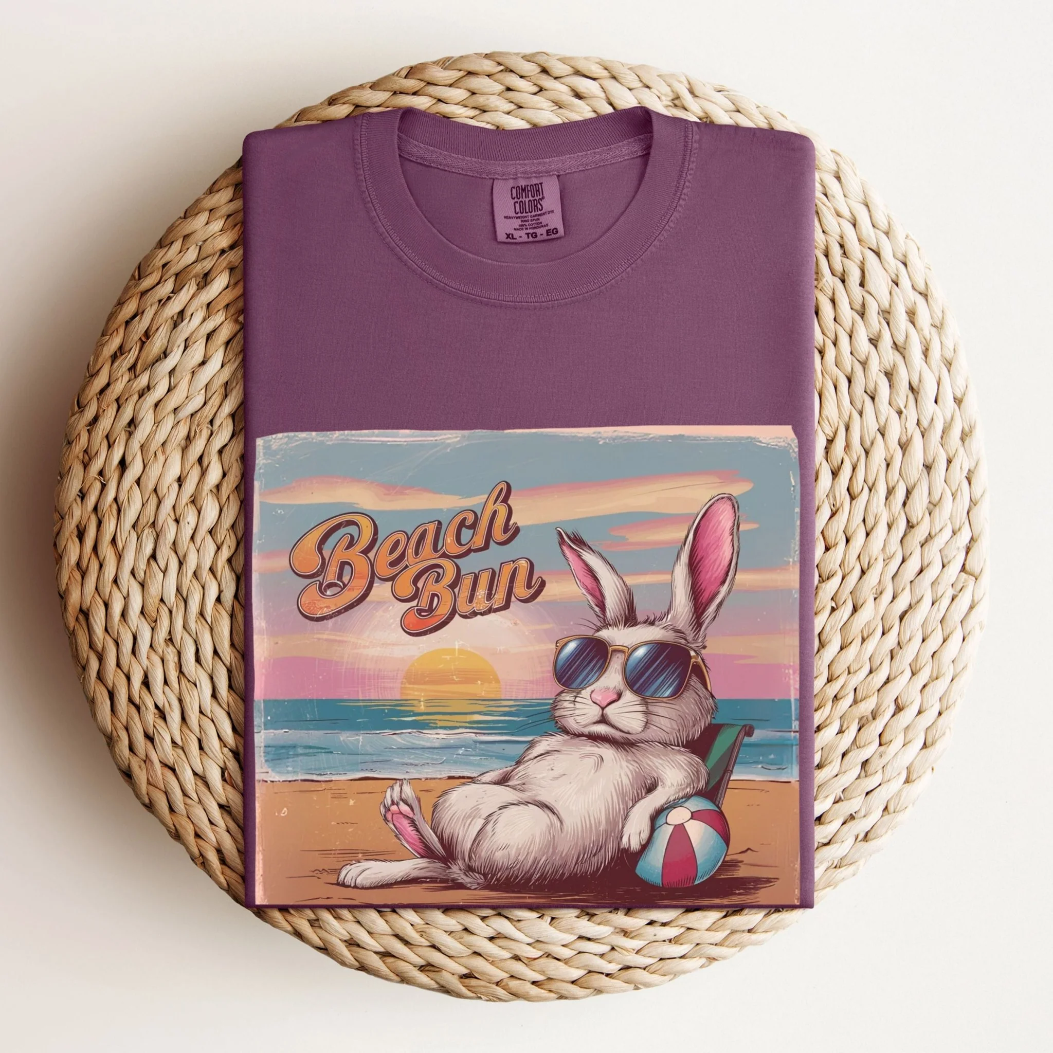 Retro Beach Bun Unisex Garment-dyed Heavyweight T-Shirt - Image 5